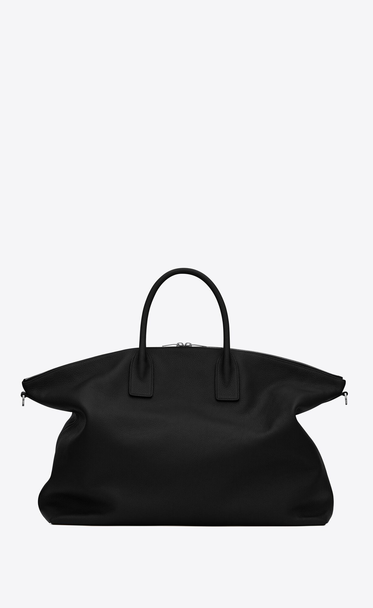 YSL Giant Bowling Bag In Soft Grained Kozene Čierne | 04578-HLRA