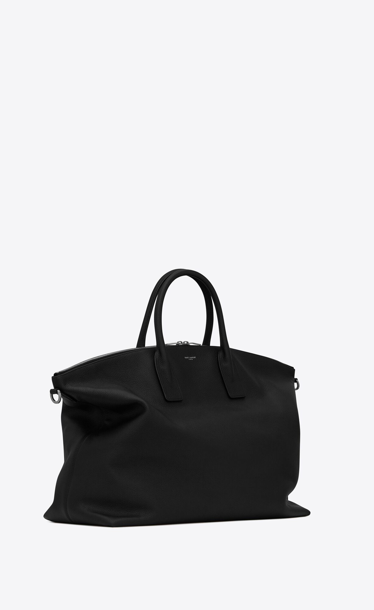 YSL Giant Bowling Bag In Soft Grained Kozene Čierne | 04578-HLRA