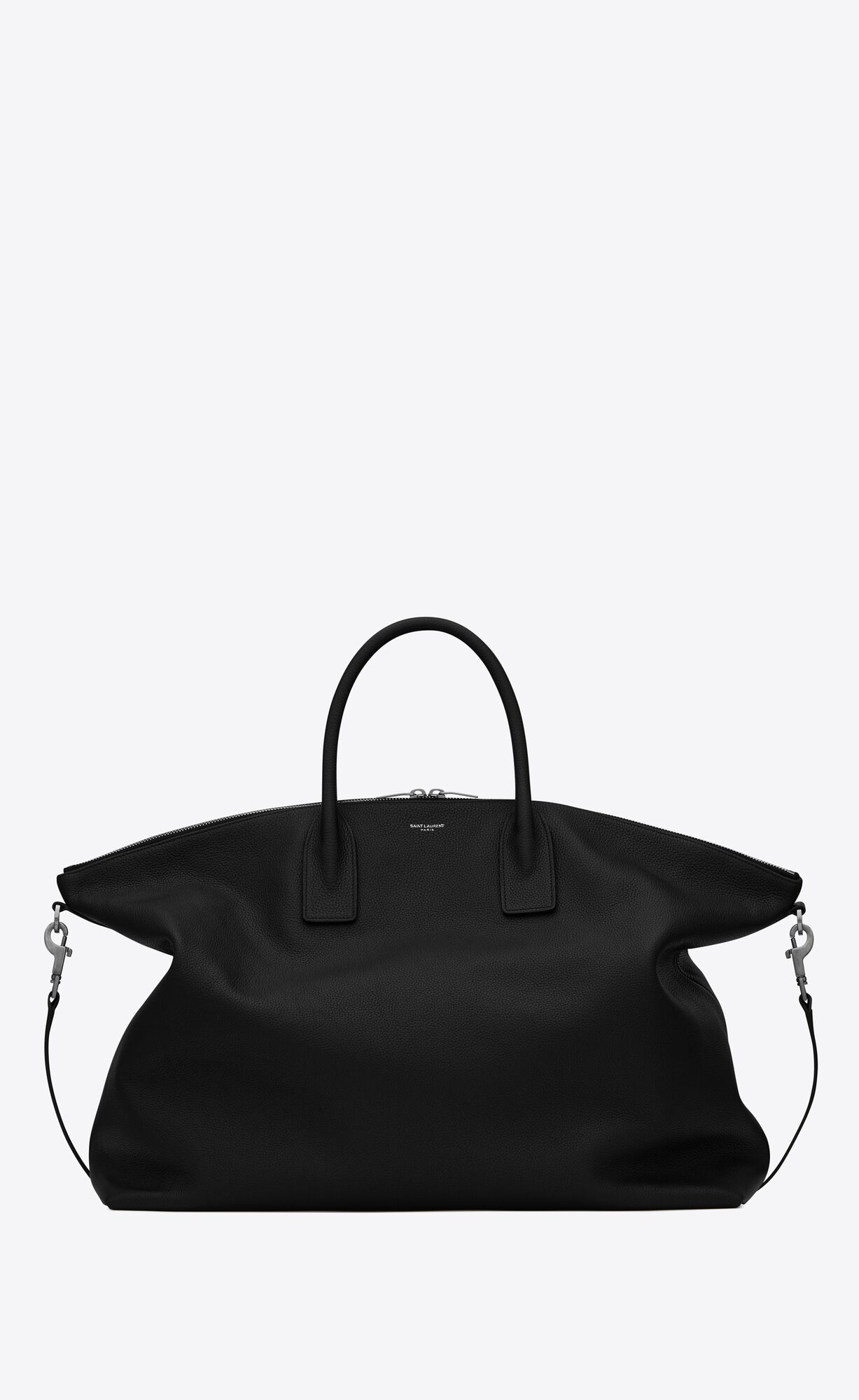 YSL Giant Bowling Bag In Soft Grained Kozene Čierne | 04578-HLRA