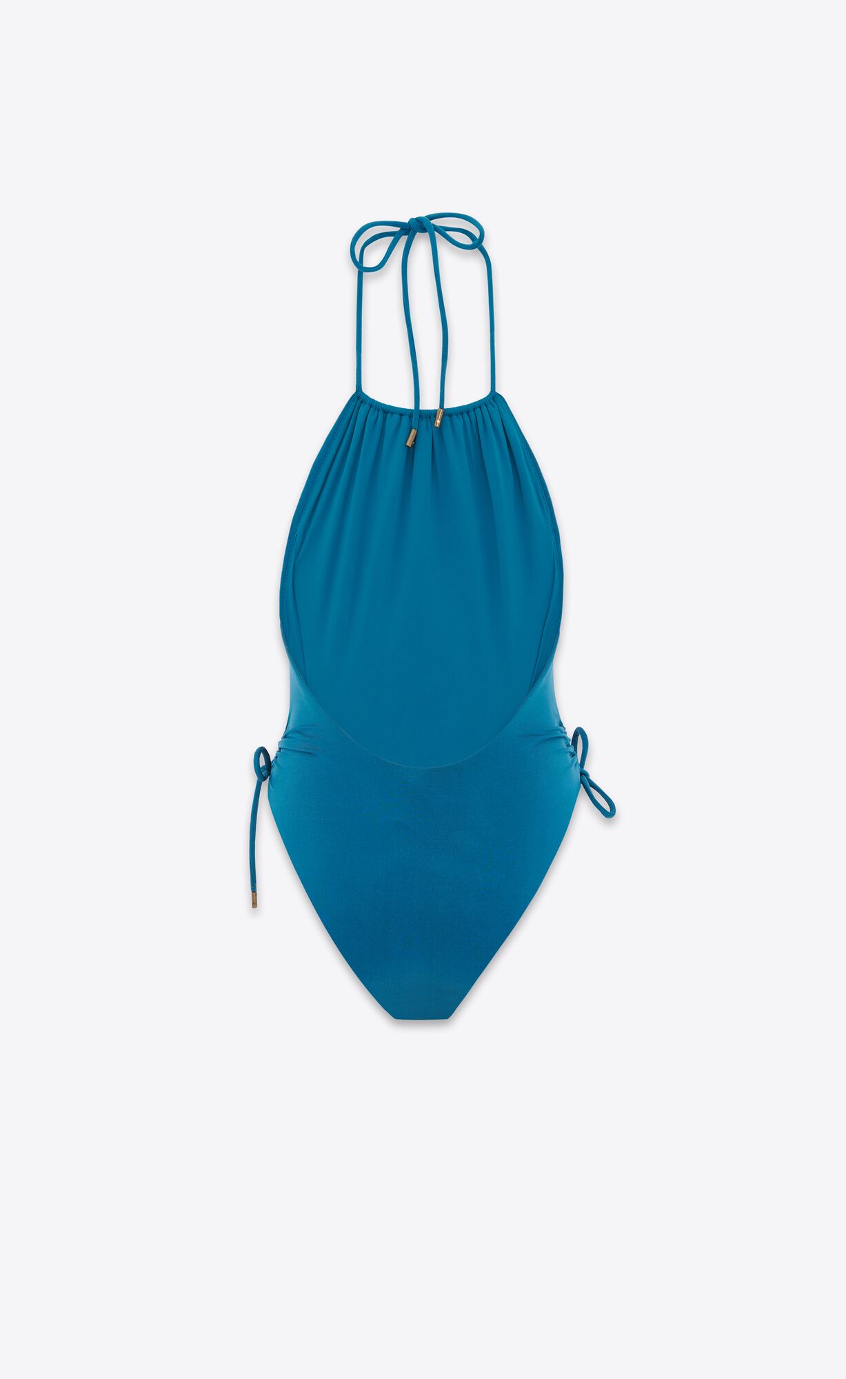 YSL Halterneck Swimsuit Bleu Profond | 41059-SZJV