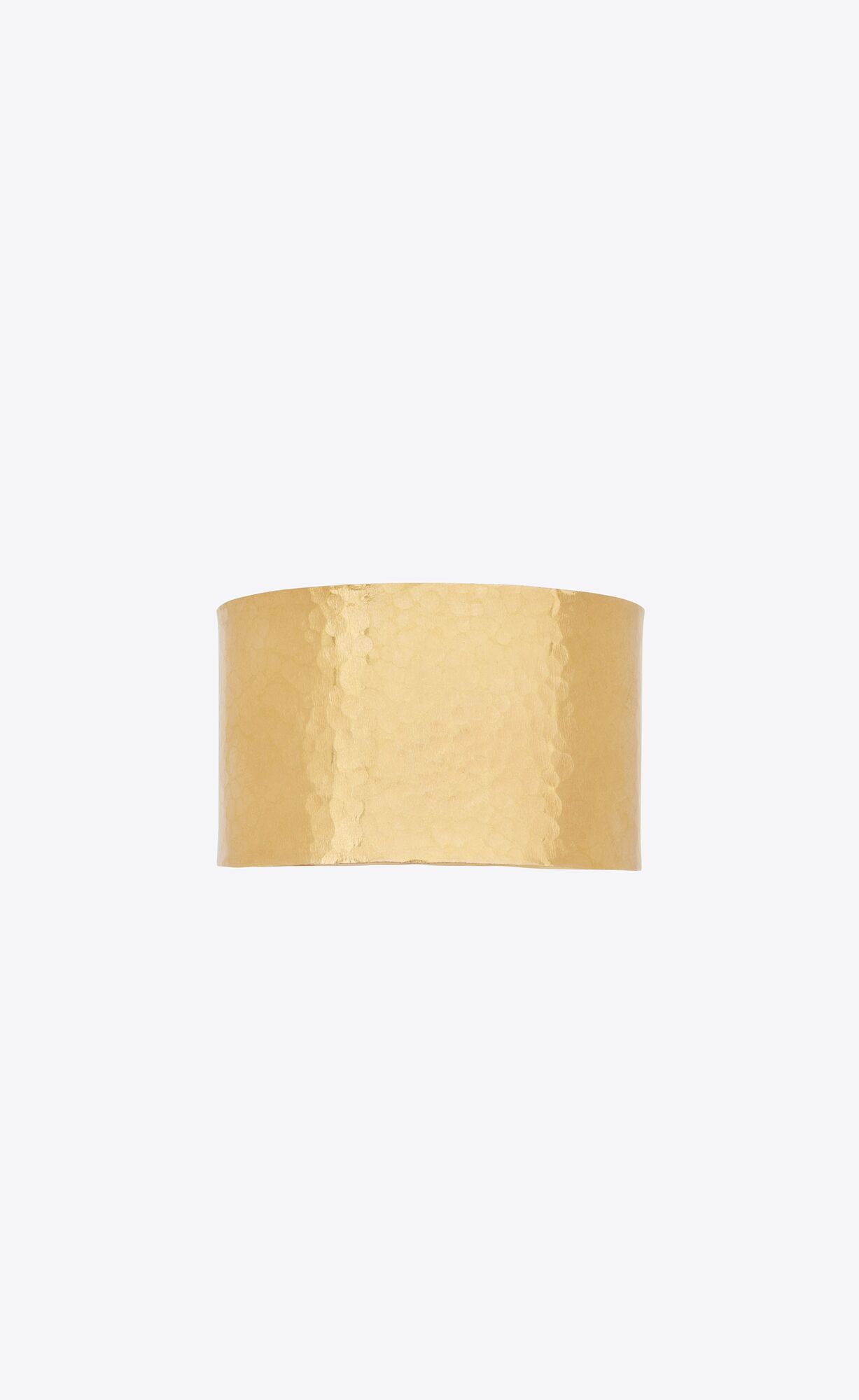 YSL Hammered Cuff Bracelet In Metal Zlate | 16438-PDNU