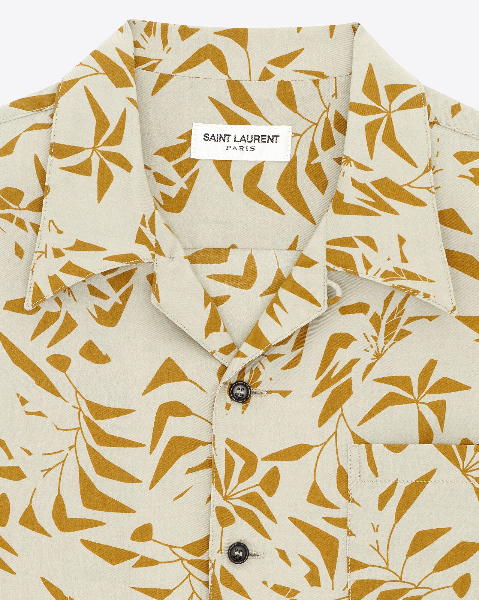 YSL Hawaiian Shirt Hnede Hnedožltý | 58764-JYIU