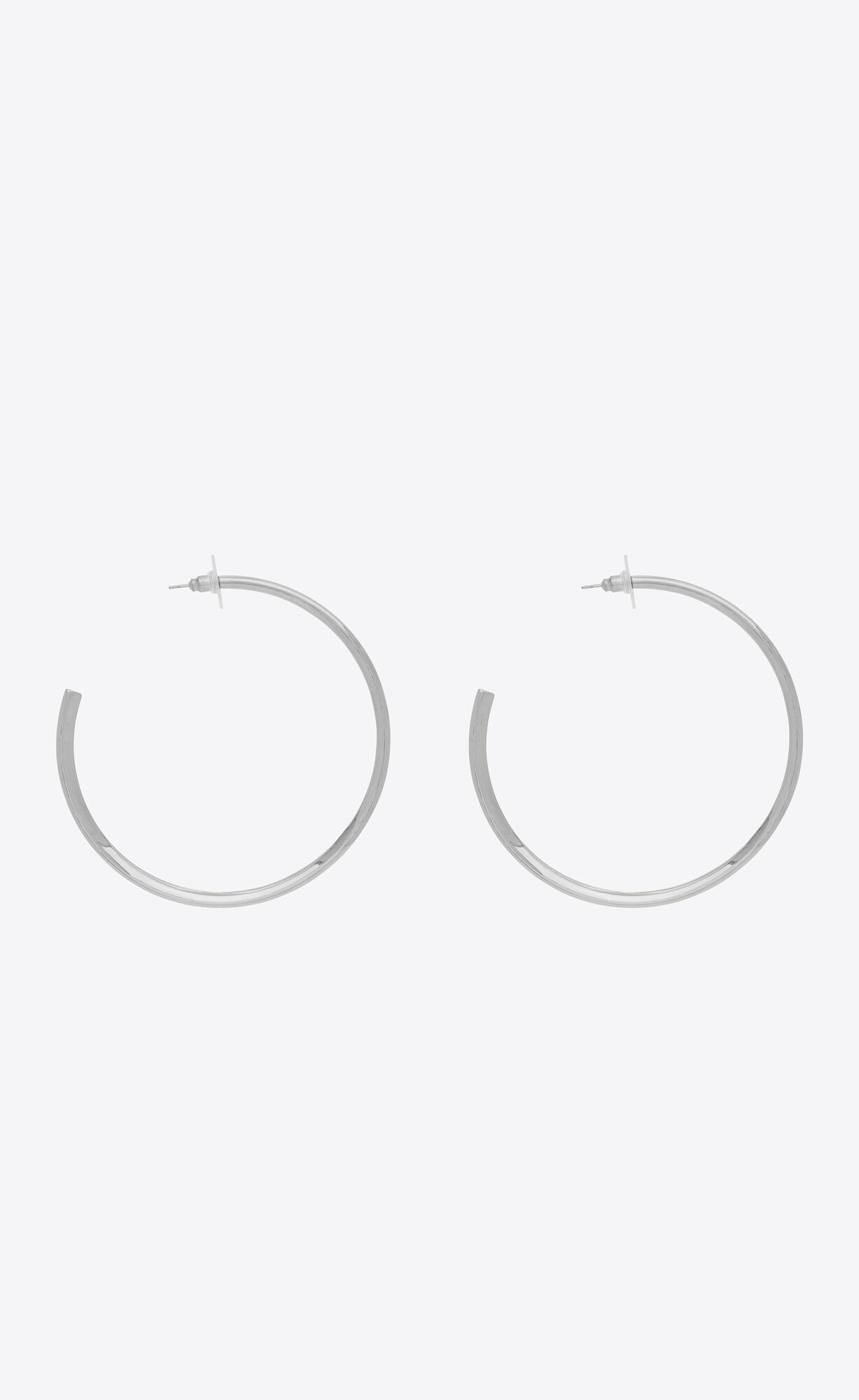 YSL Heart Hoop Earrings In Metal Čierne | 27458-GCOU