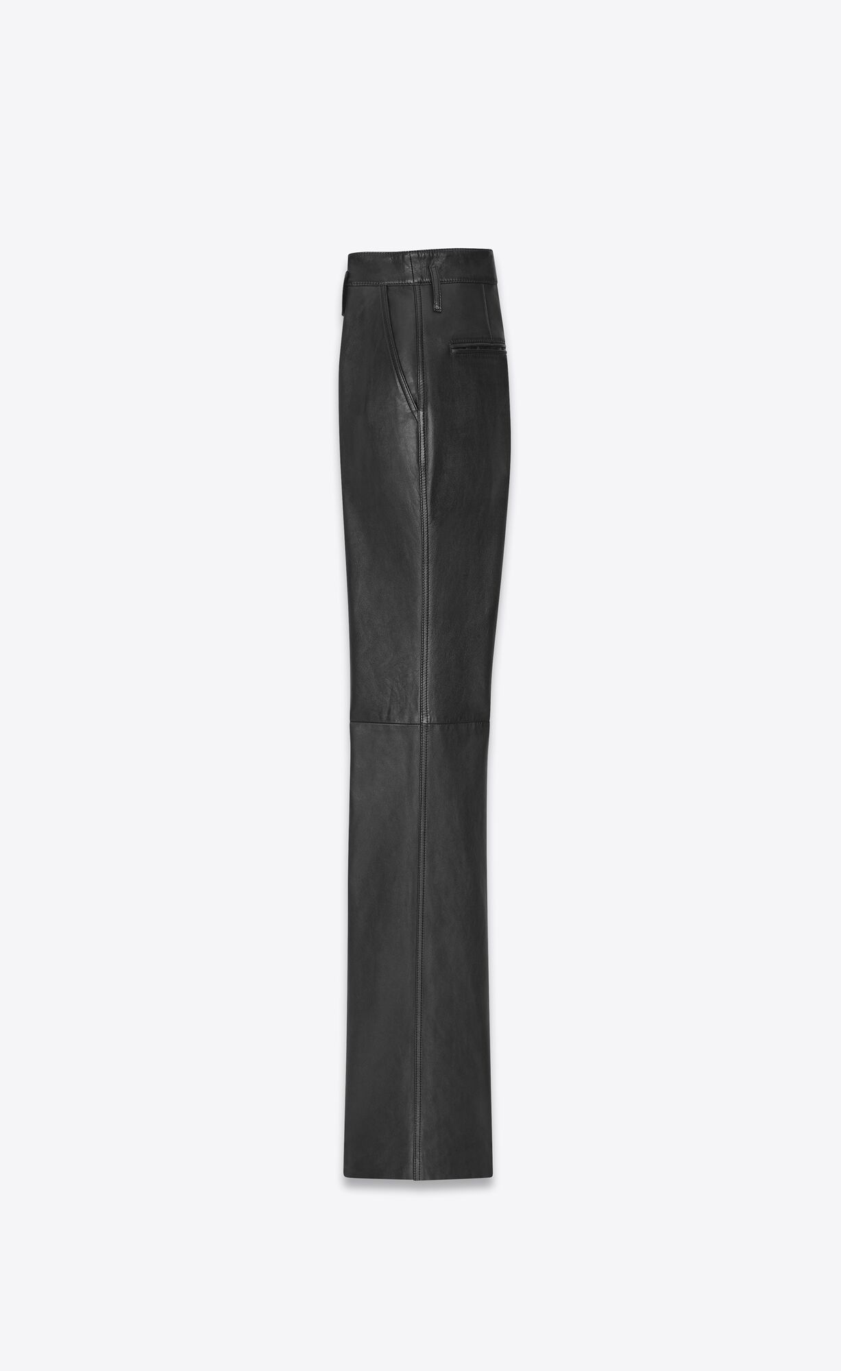 YSL High Waisted Pants In Lambskin Čierne | 38649-XOVR