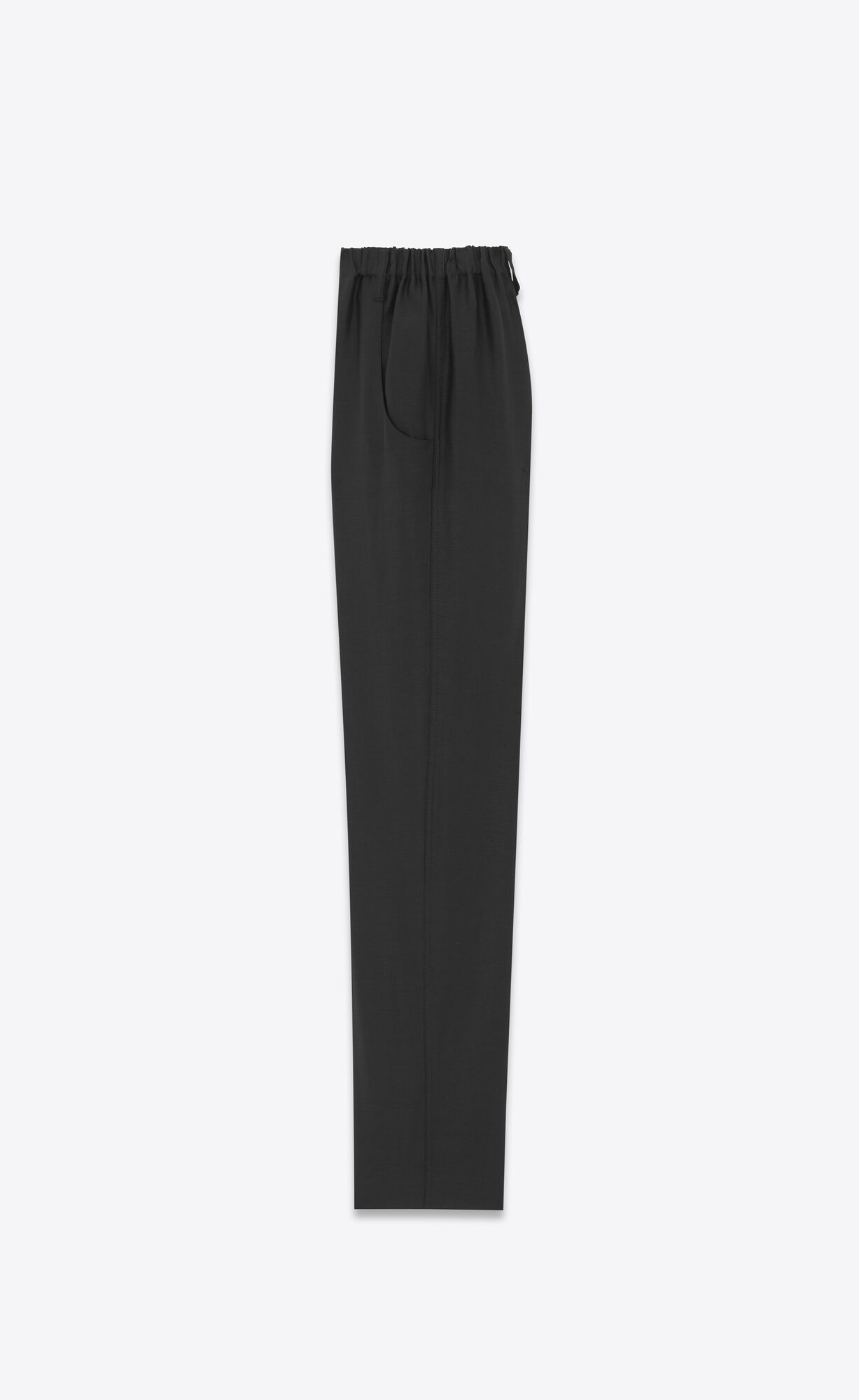 YSL High-waisted Pants In Viscose And Ramie Čierne | 74265-FYRG