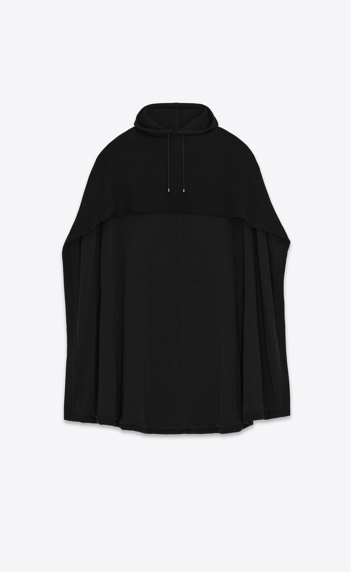 YSL Hoodie Cape In Fleece Čierne | 86530-NTDV