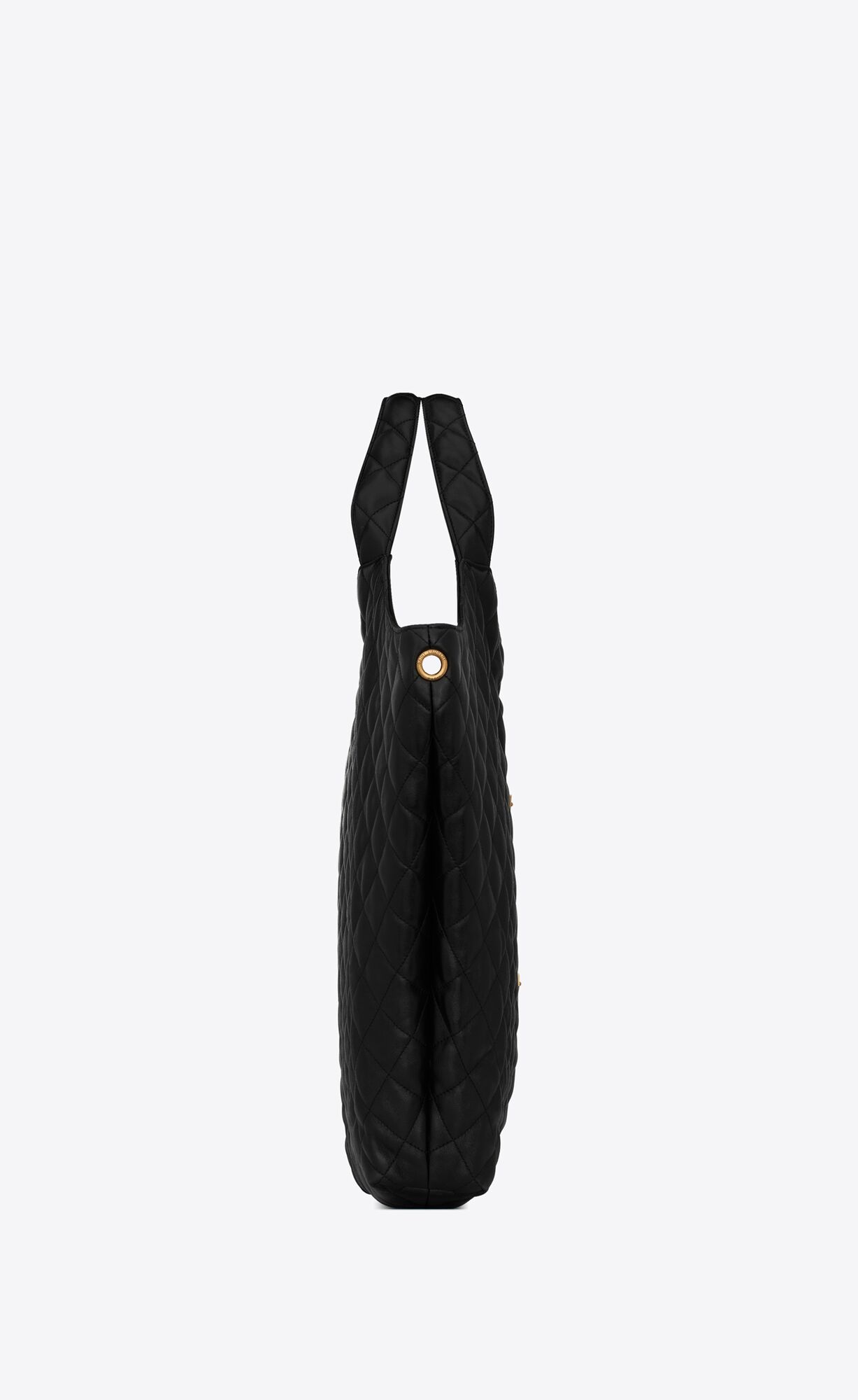 YSL Icare Maxi Shopping Bag In Prešívané Lambskin Čierne | 24639-AZYV