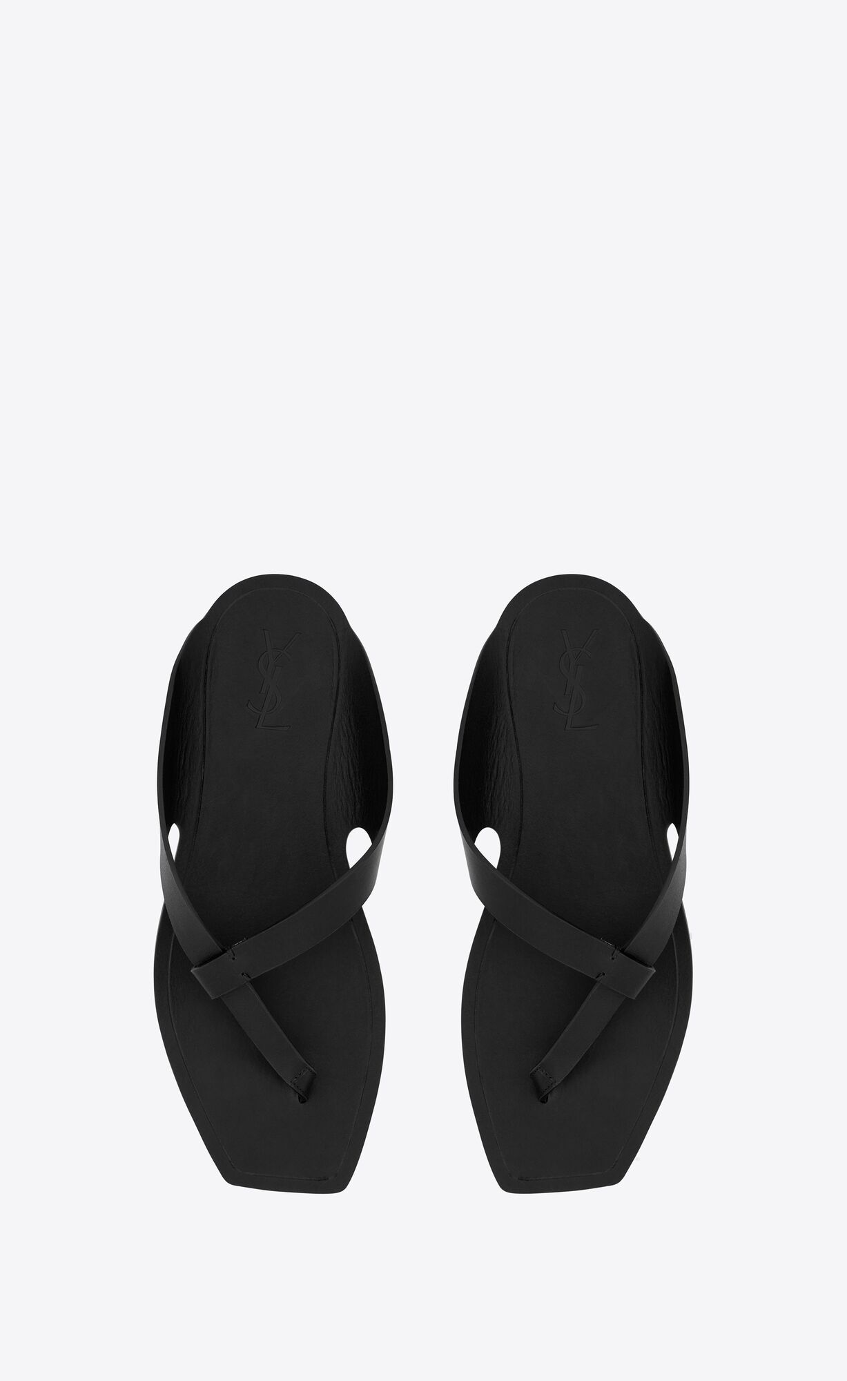 YSL Isla Balerinky Sandals In Smooth Kozene Noir | 29451-UHQE