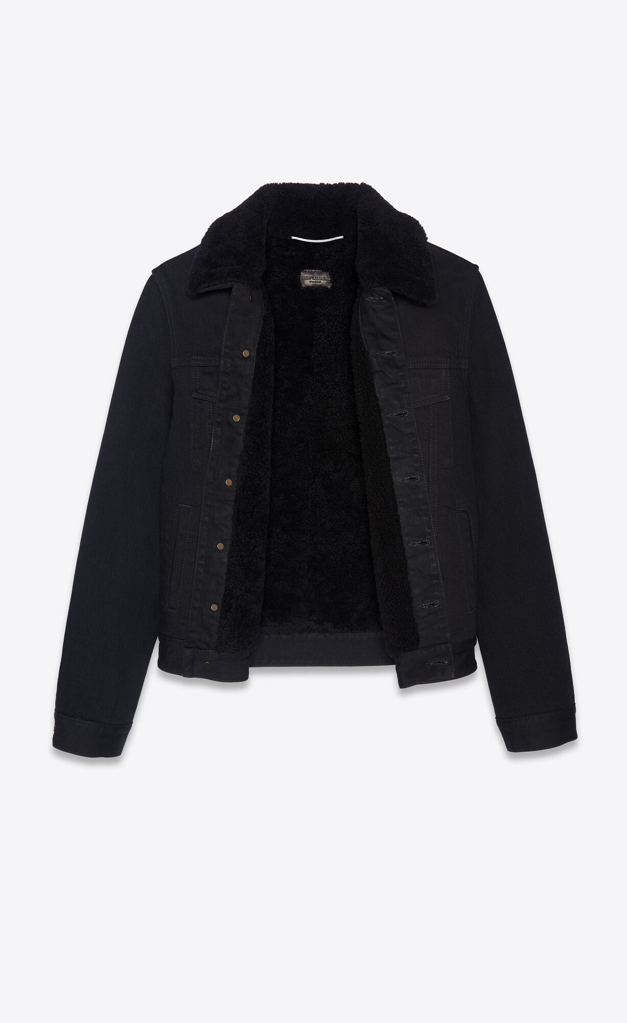 YSL Jacket With Shearling Čierne | 61537-PTIC