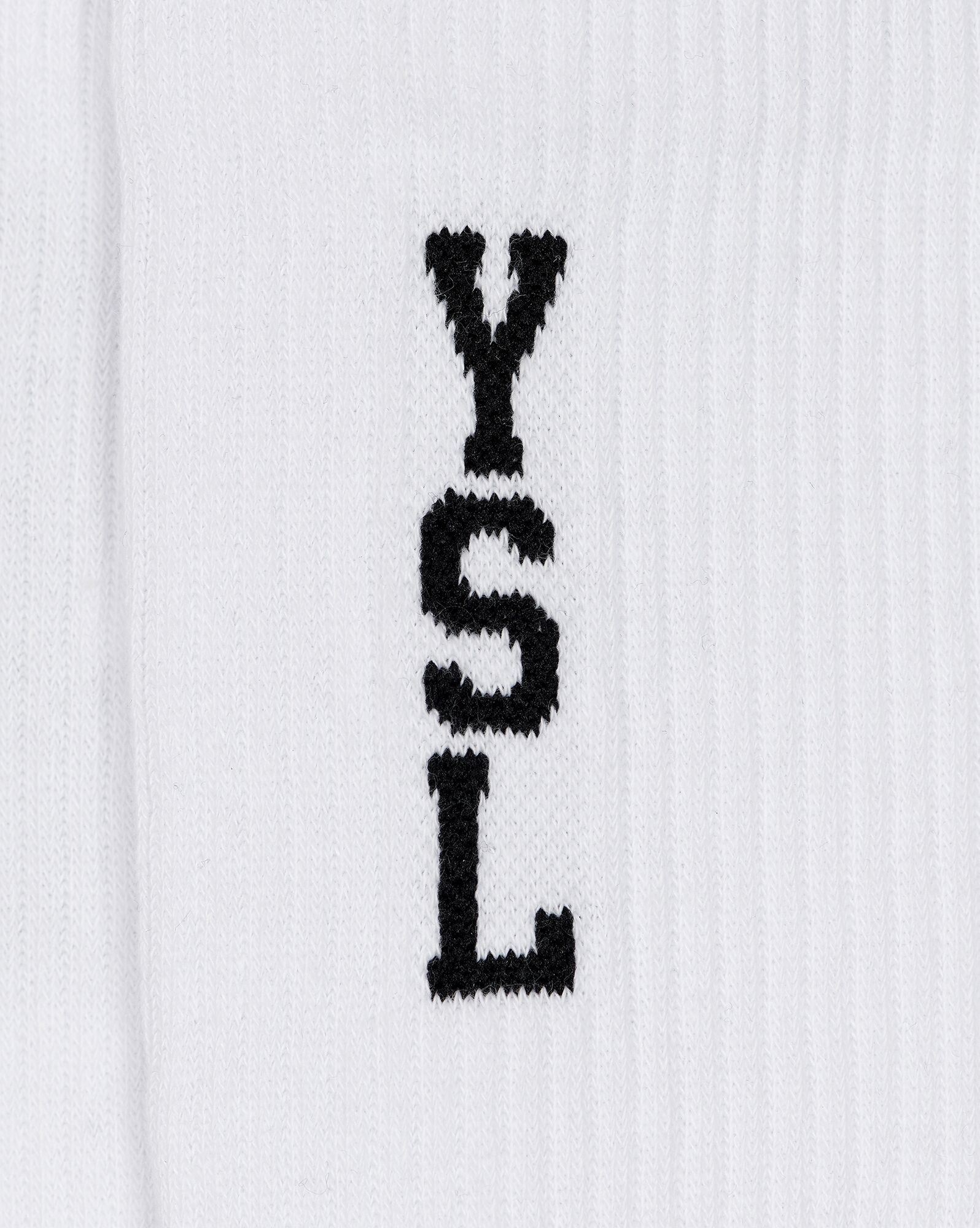 YSL Jacquard Socks In Bavlnene Blanc | 63085-LHWJ