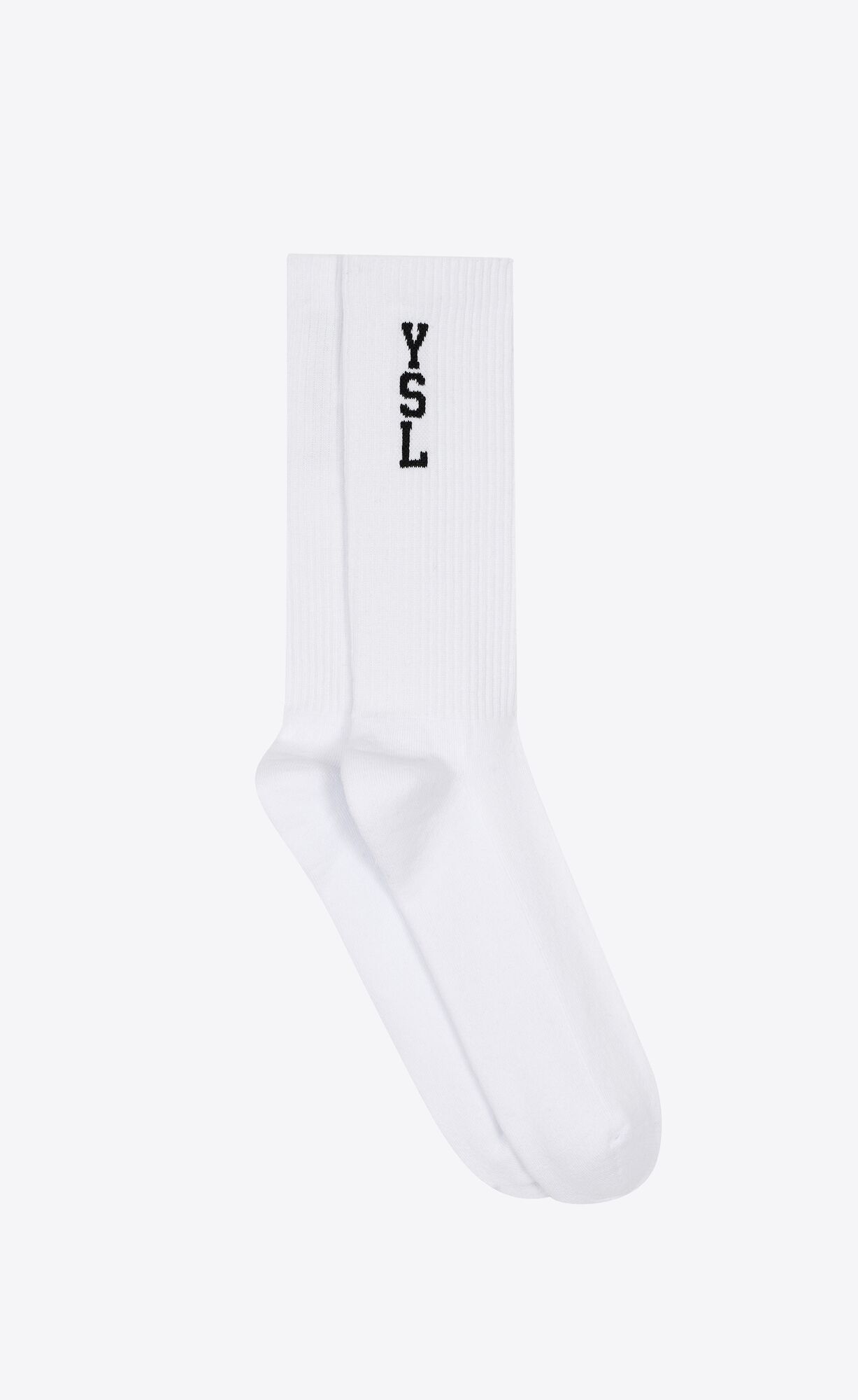 YSL Jacquard Socks In Bavlnene Blanc | 63085-LHWJ