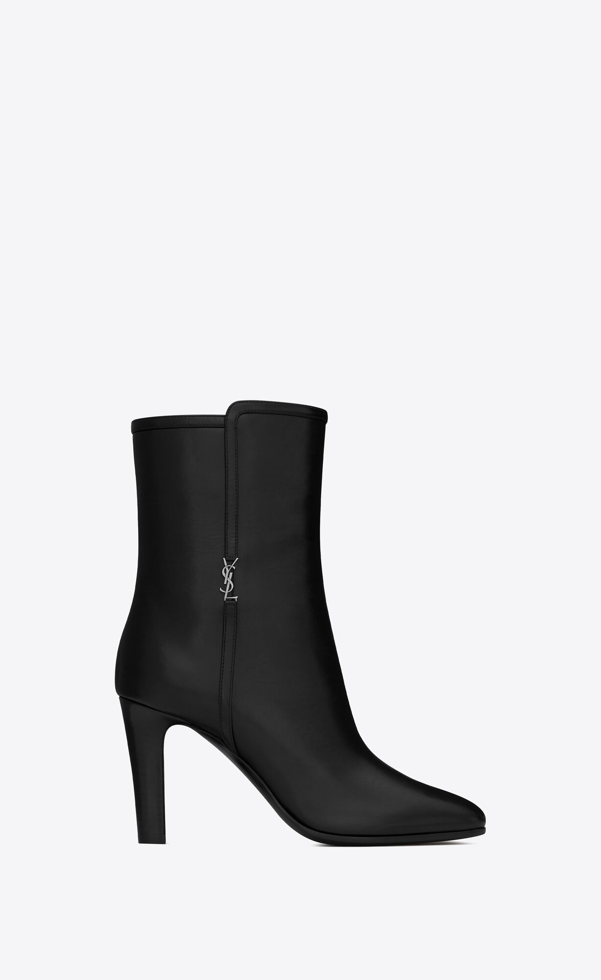 YSL Jane Cassandre Booties In Smooth Kozene Čierne | 63745-XYLT