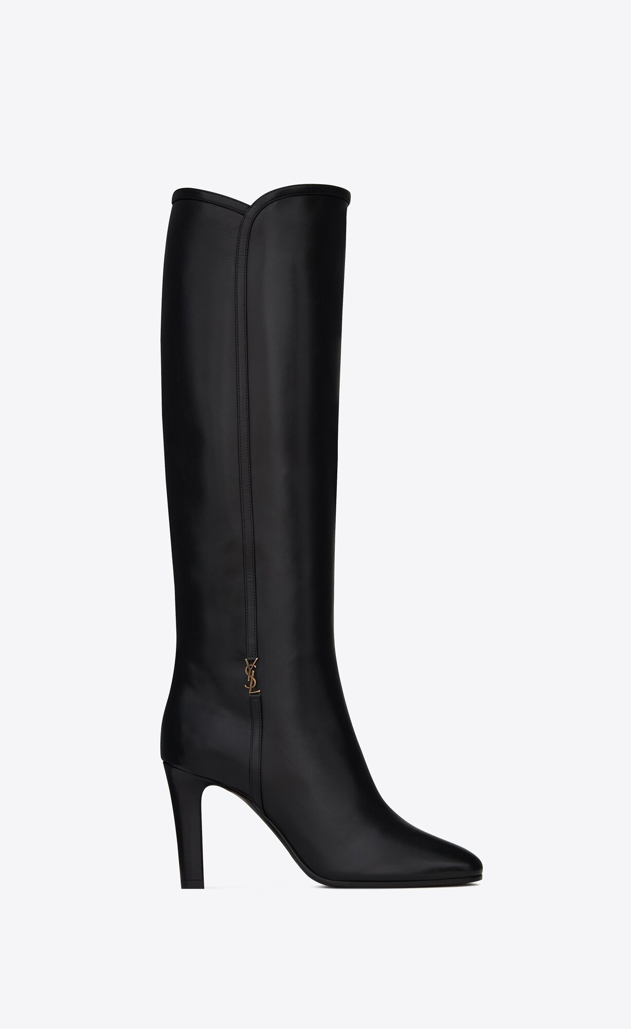 YSL Jane Cassandre Boots In Smooth Kozene Čierne | 21967-OBEP