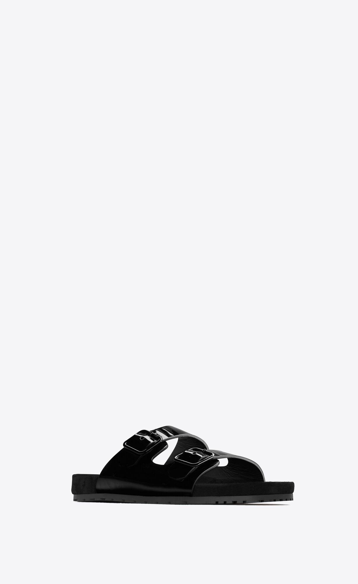 YSL Jimmy Balerinky Sandals In Lakovane Kozene Noir | 58301-NEMW