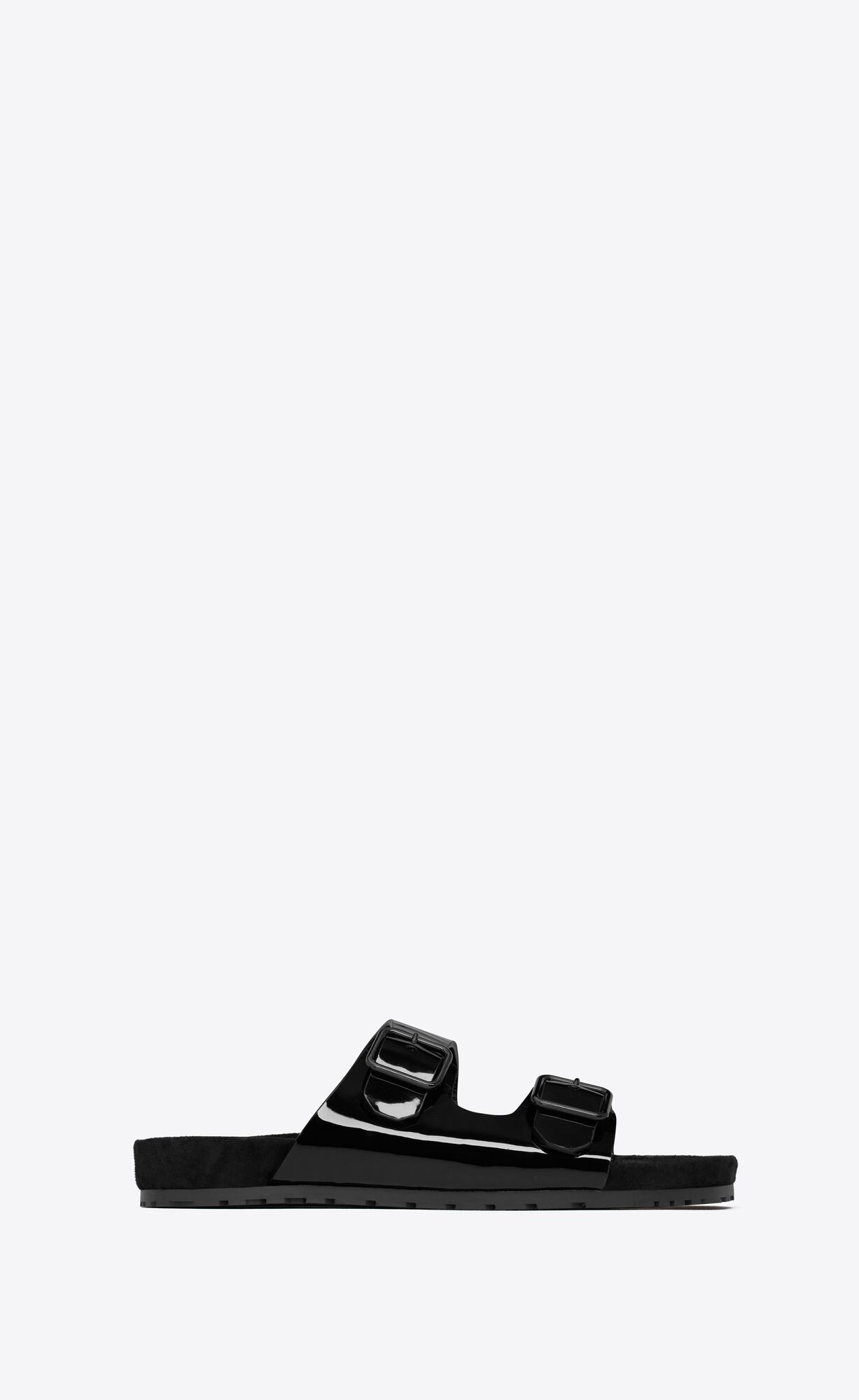 YSL Jimmy Balerinky Sandals In Lakovane Kozene Noir | 58301-NEMW