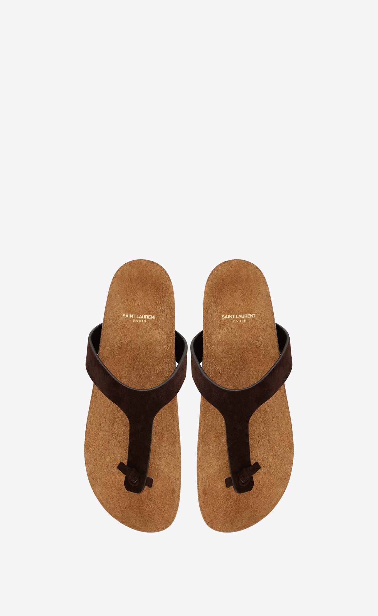 YSL Jimmy Balerinky Sandals In Semisove Chocolat | 95734-WGBI