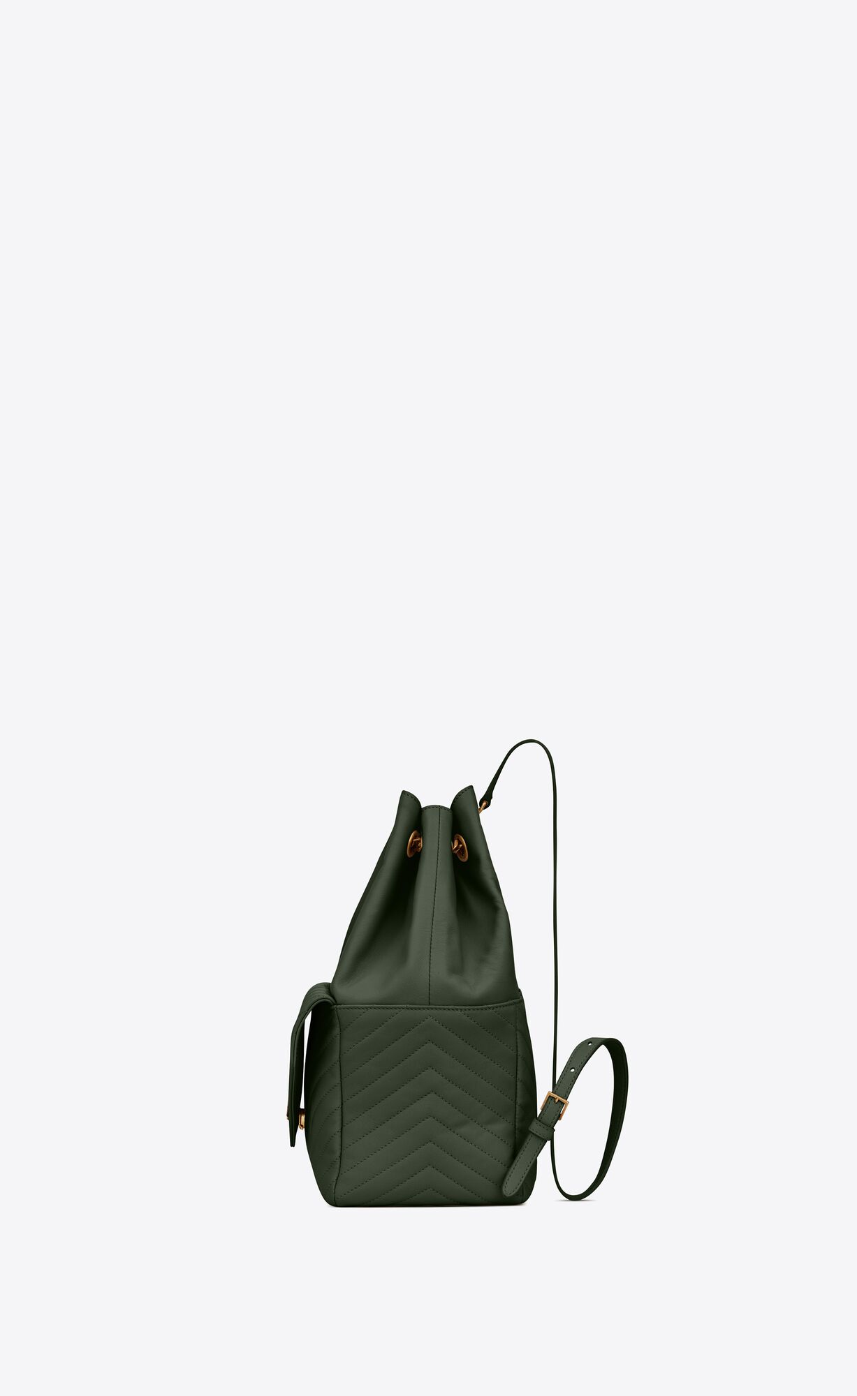 YSL Joe Backpack In Lambskin Vert Fonce | 98410-IXUY