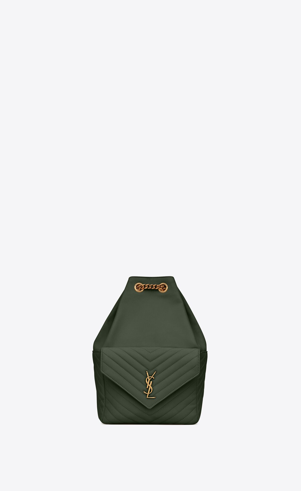 YSL Joe Backpack In Lambskin Vert Fonce | 98410-IXUY