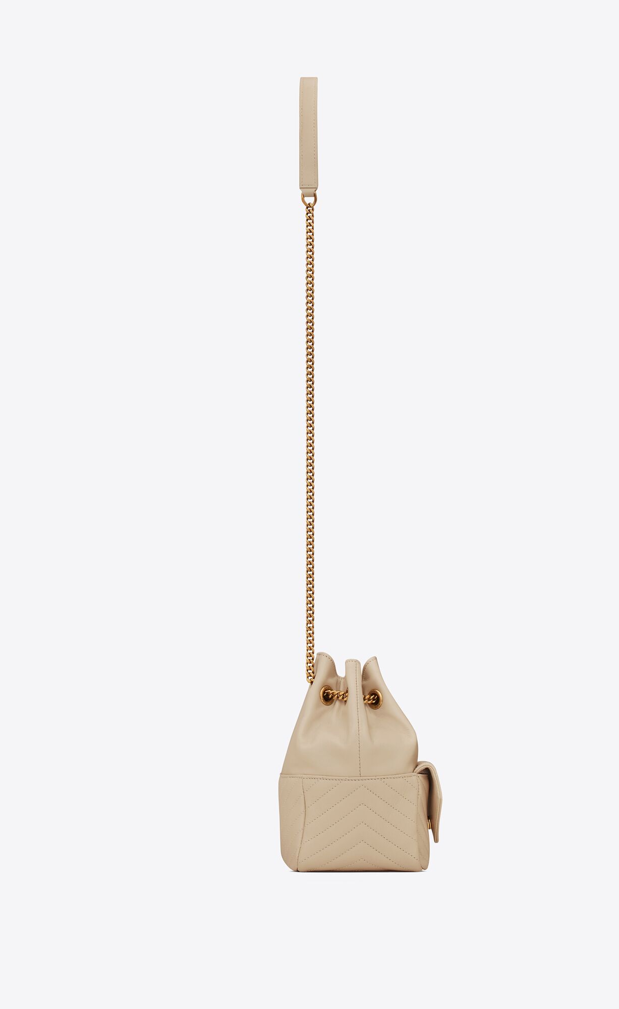 YSL Joe Mini Bucket Bag In Prešívané Lambskin Svetlo Modre | 80746-SDVC