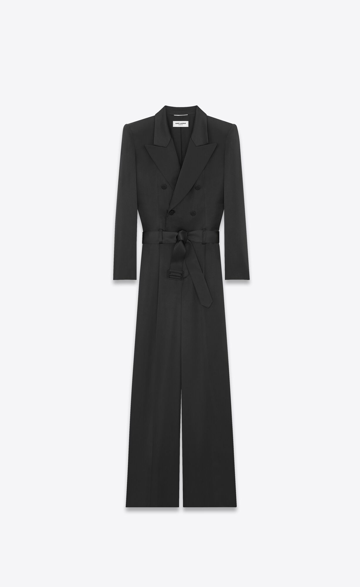 YSL Jumpsuit In Silk Satin Čierne | 31290-CANL