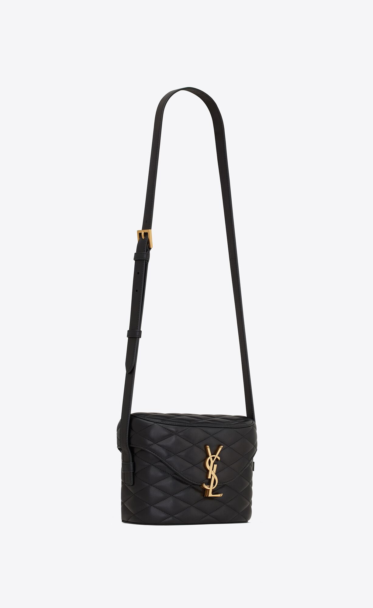 YSL June Box Bag In Prešívané Lambskin Noir | 93812-VFHE