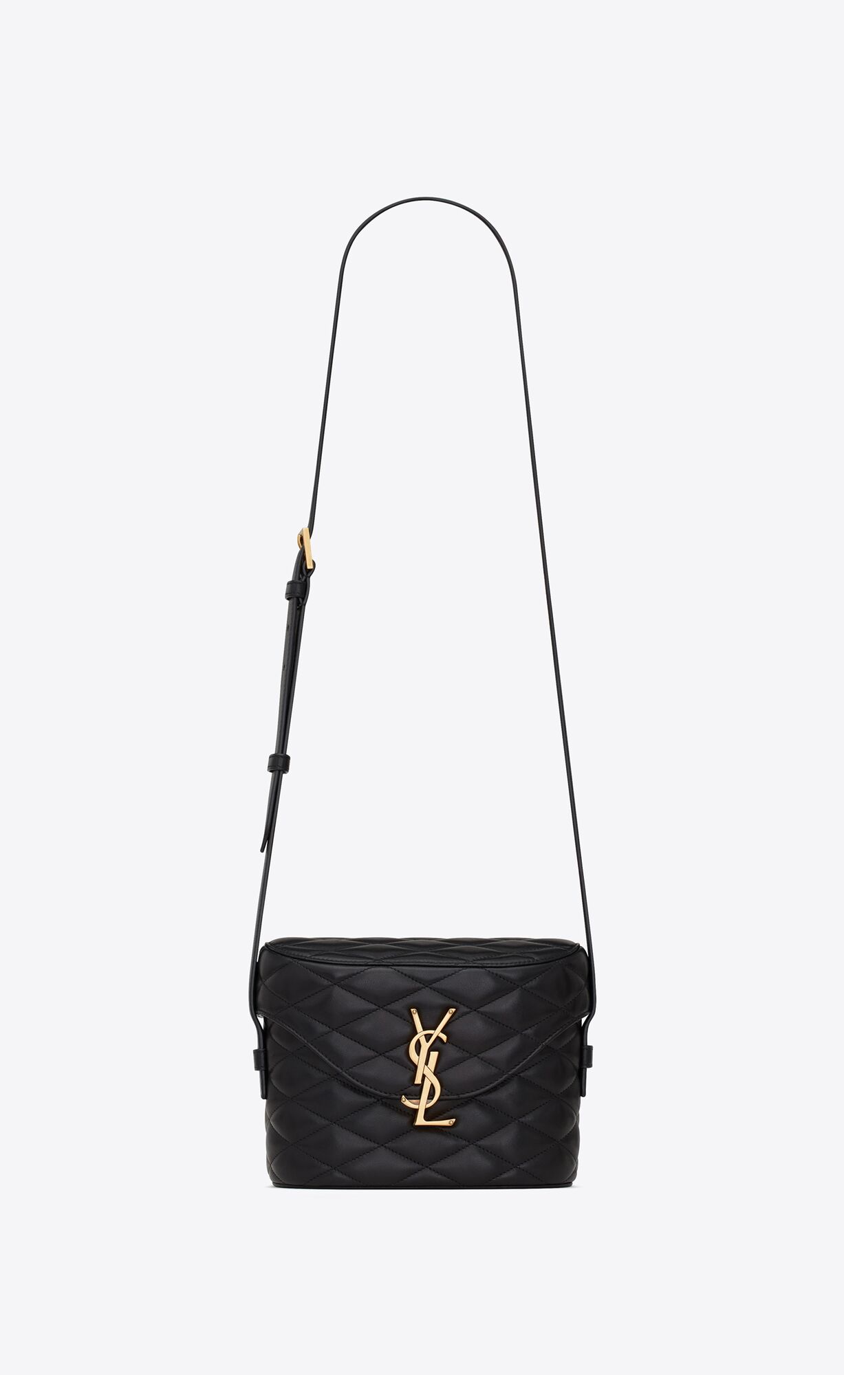 YSL June Box Bag In Prešívané Lambskin Noir | 93812-VFHE