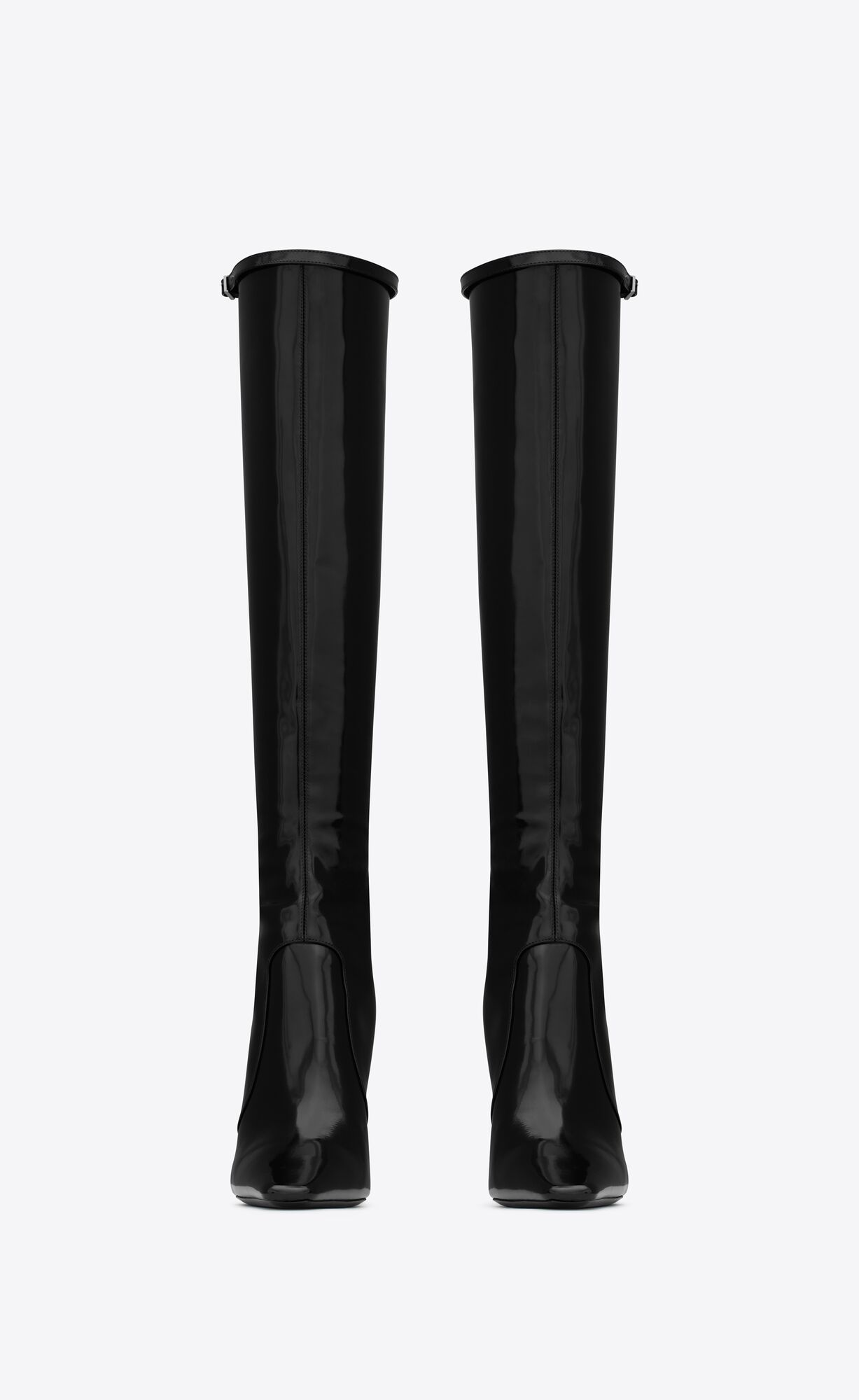 YSL Justify Boots In Shiny Kozene Čierne | 92675-PQGN