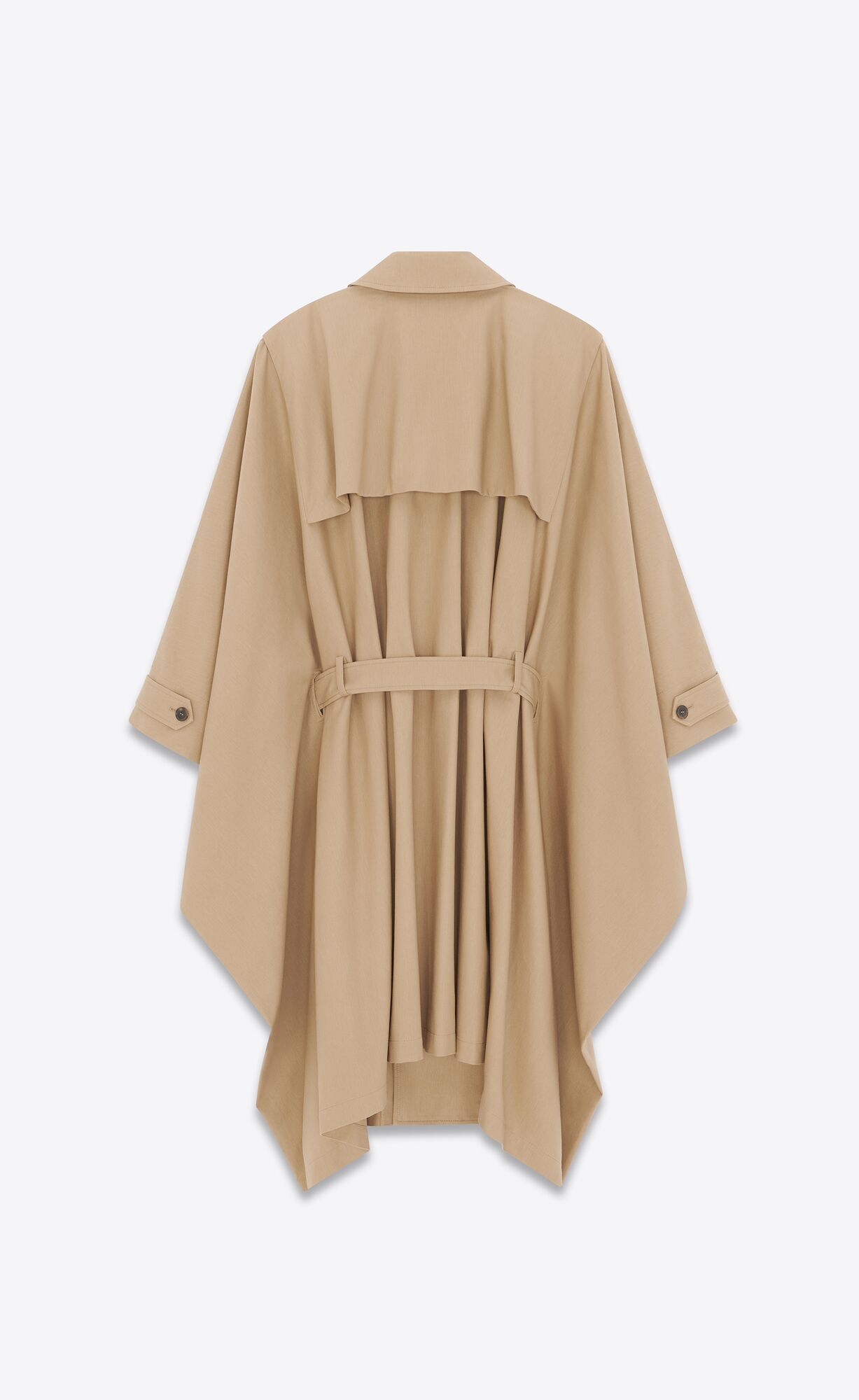 YSL Kaftan Trench Coat In Bavlnene Sable | 28076-IMAS