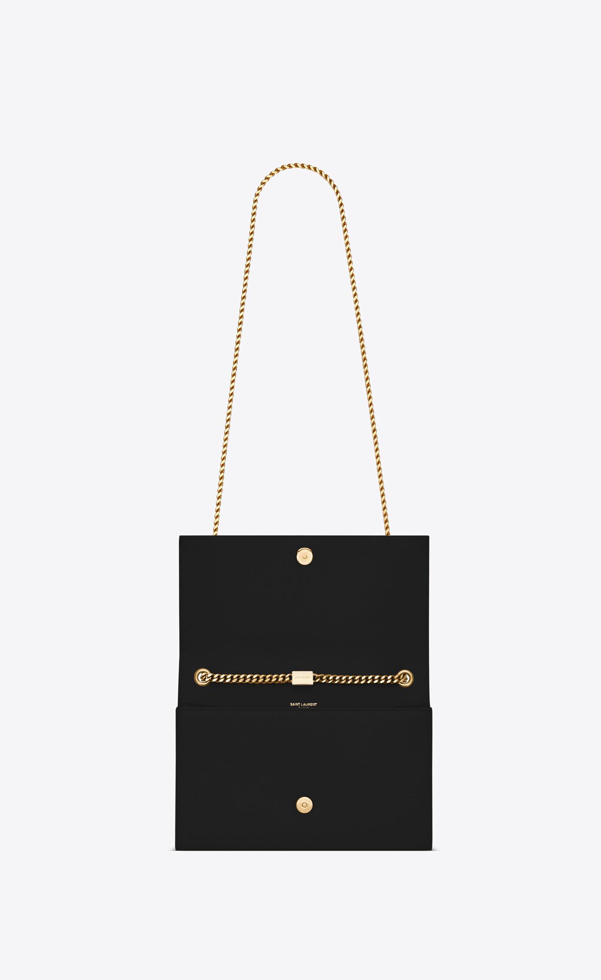 YSL Kate Medium Chain Bag With Tassel In Grain De Poudre Embossed Kozene Čierne | 23784-OMNB