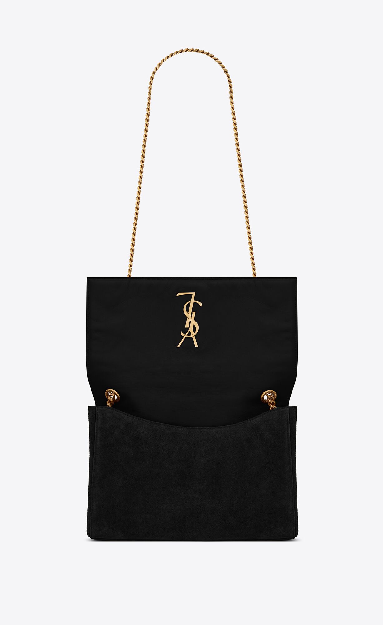 YSL Kate Medium Reversible Chain Bag In Semisove And Smooth Kozene Čierne | 36890-UZQP