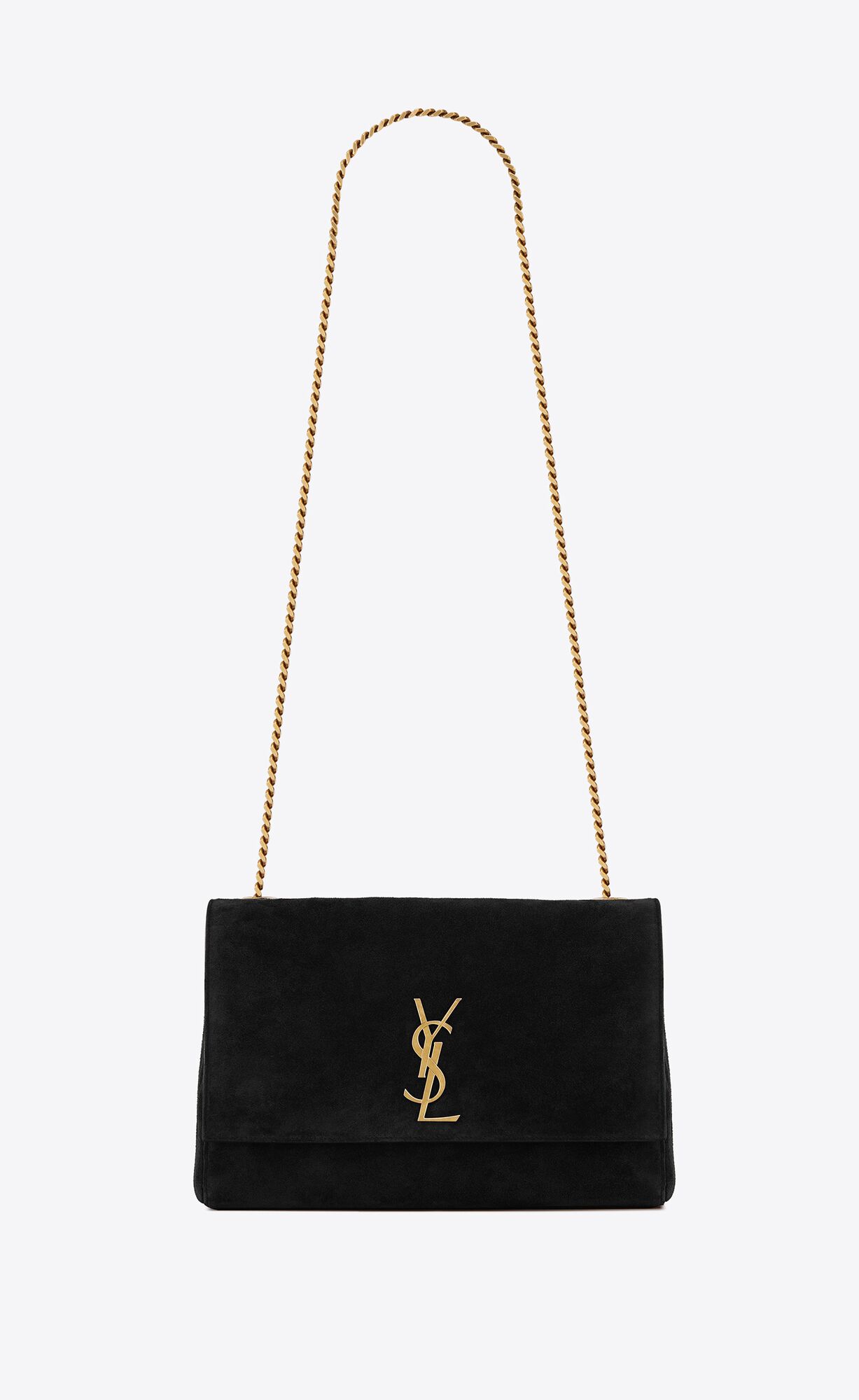 YSL Kate Medium Reversible Chain Bag In Semisove And Smooth Kozene Čierne | 36890-UZQP