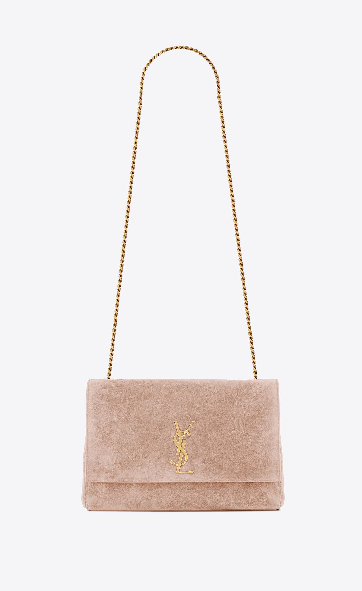 YSL Kate Medium Supple/Reversible Chain Bag In Shiny Kozene And Semisove Hnede | 71804-XKPS