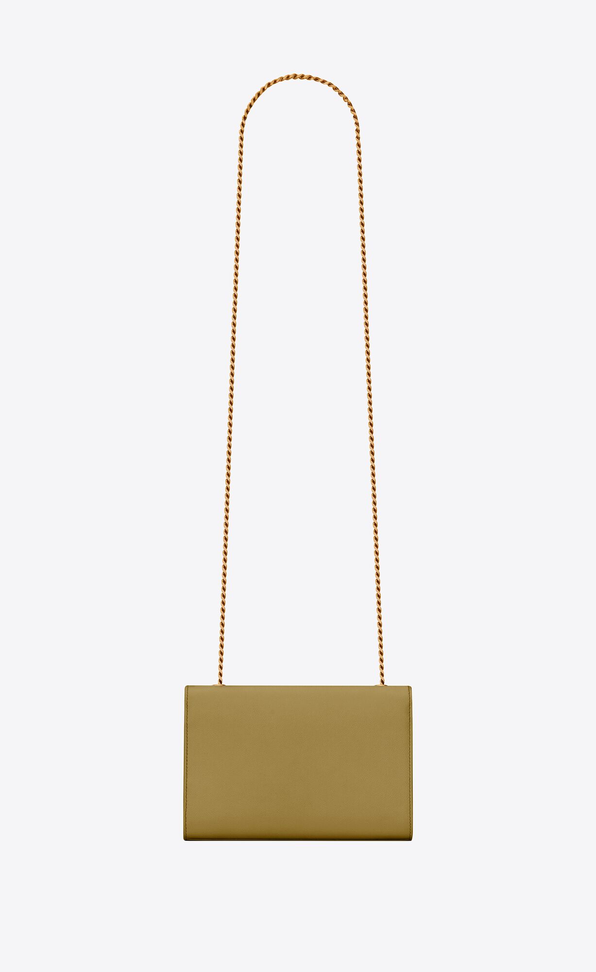 YSL Kate Small Chain Bag In Grain De Poudre Embossed Kozene Zelene | 01638-KEZQ