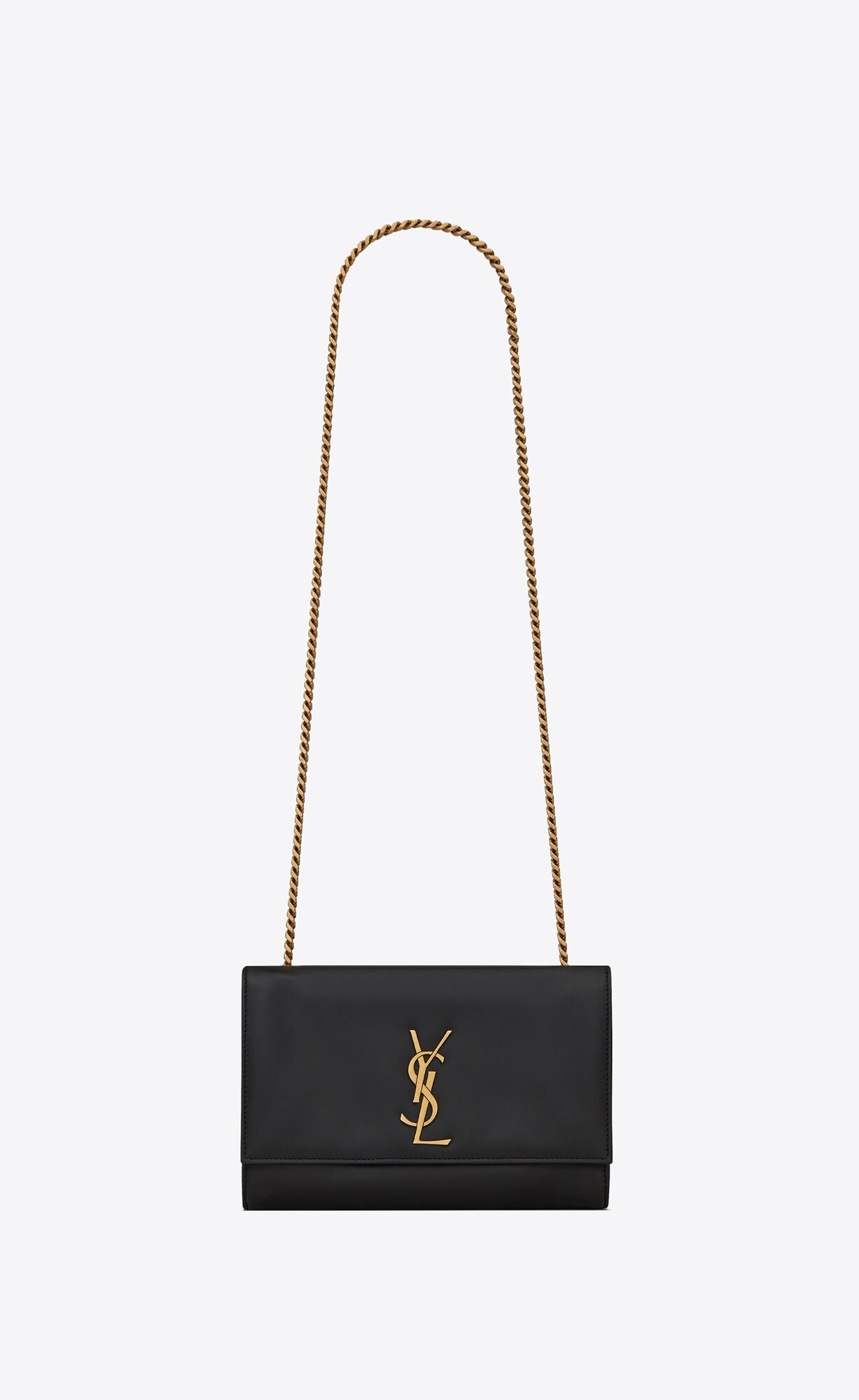 YSL Kate Small Supple/Reversible Chain Bag In Semisove And Kozene Čierne | 94673-LSKN