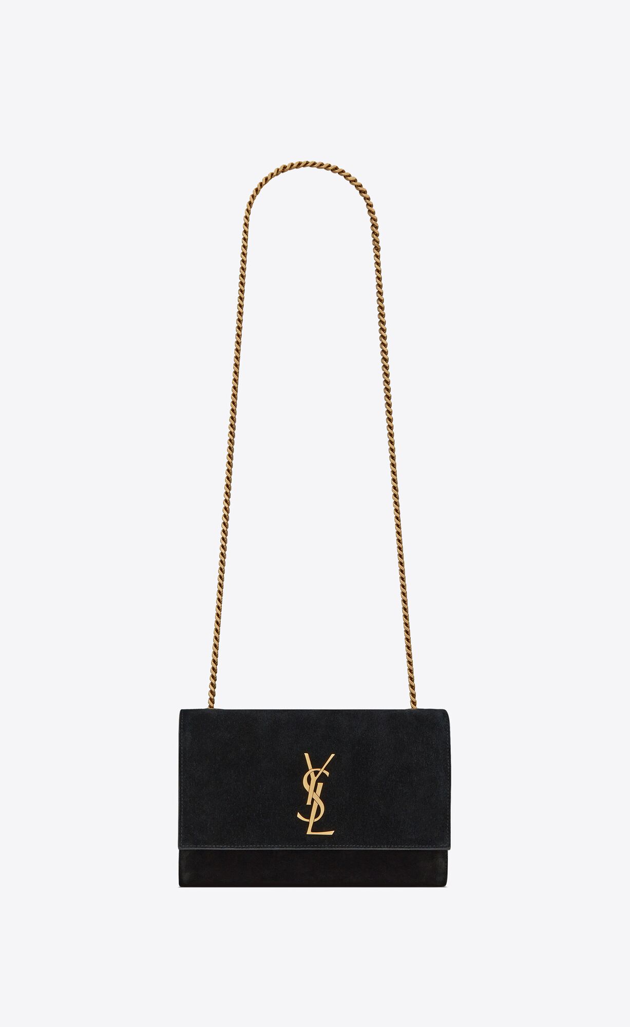 YSL Kate Small Supple/Reversible Chain Bag In Semisove And Kozene Čierne | 94673-LSKN