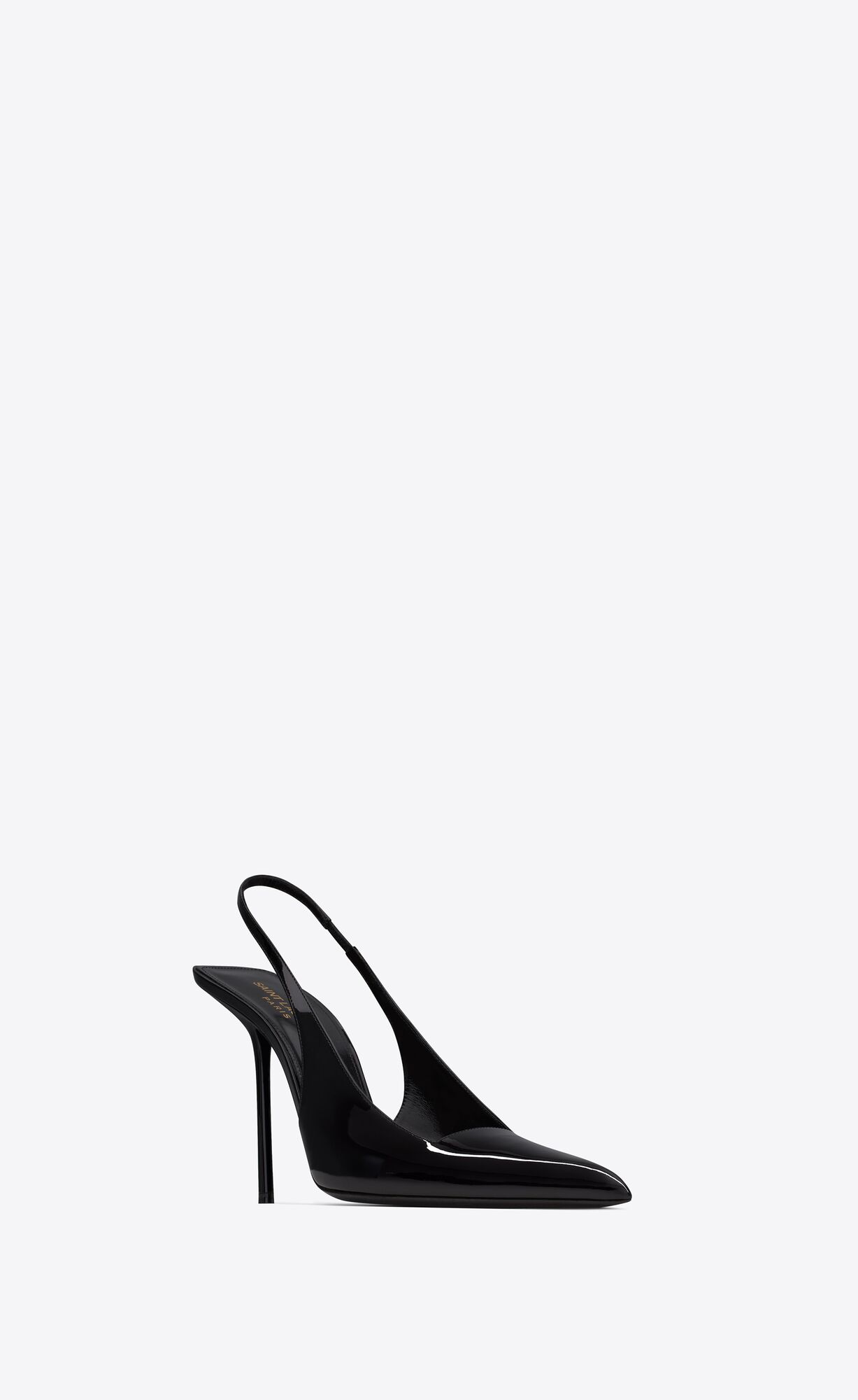 YSL Kiss Slingback Pumps In Lakovane Kozene Čierne | 30897-AYUQ