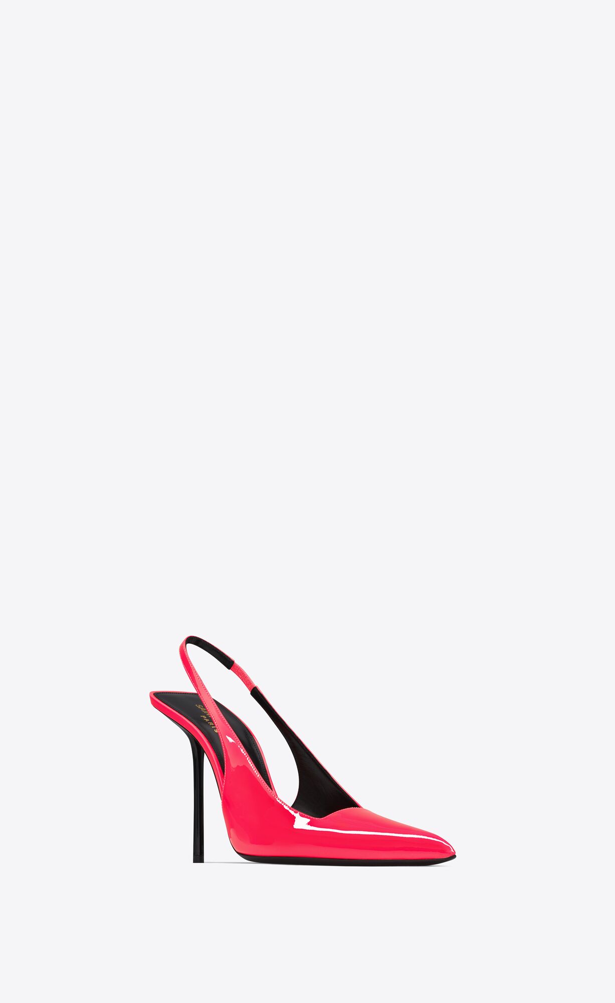 YSL Kiss Slingback Pumps In Lakovane Kozene Ruzove | 41058-DZRE