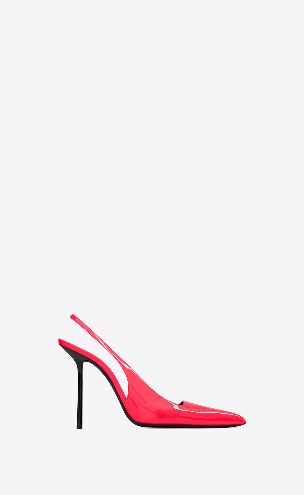 YSL Kiss Slingback Pumps In Lakovane Kozene Ruzove | 41058-DZRE