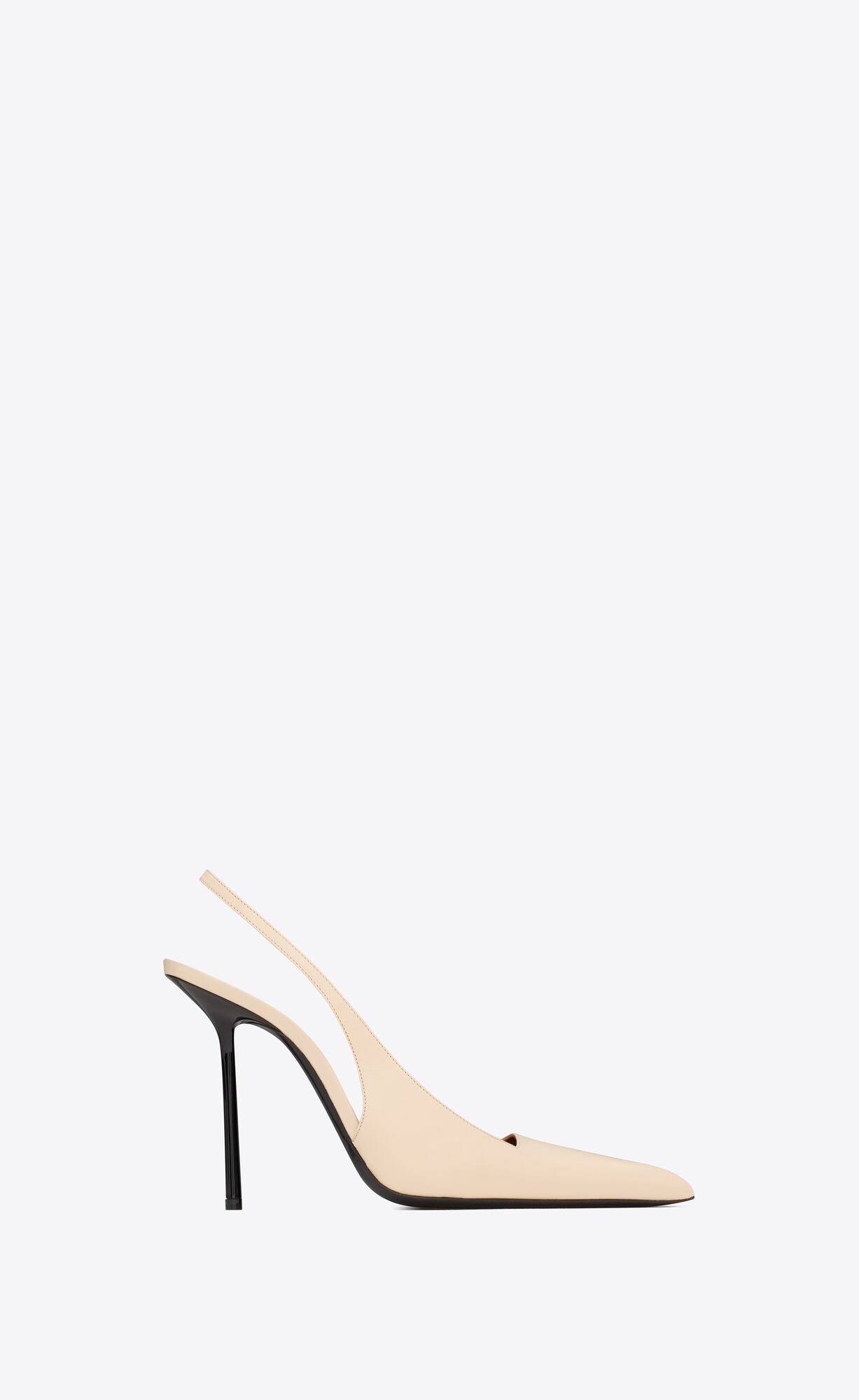 YSL Kiss Slingback Pumps In Shiny Kozene Coquille | 87692-PUZM