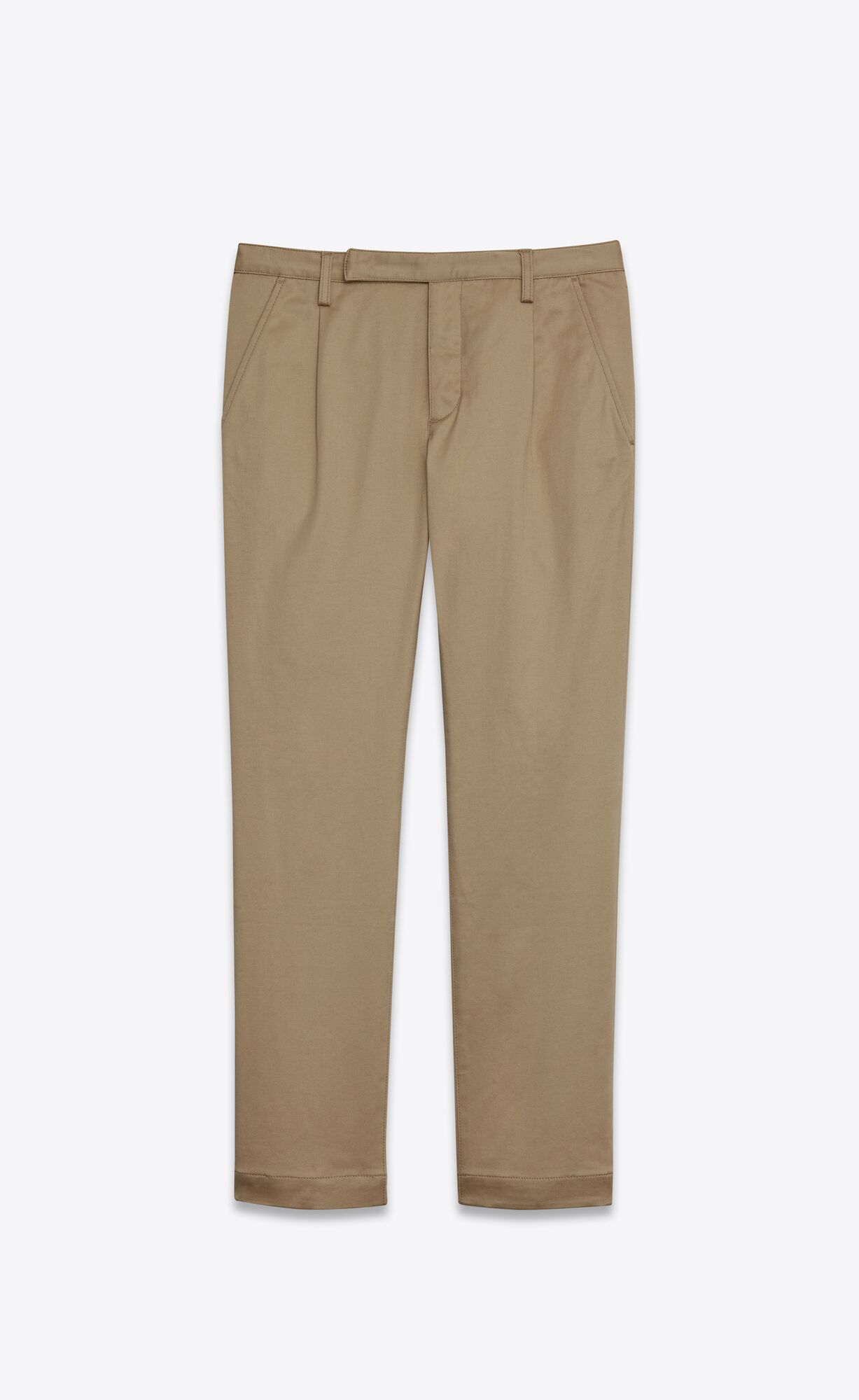 YSL Klasické Chino Pants In Raw Beige Bavlnene Twill Béžové | 15309-BUOK