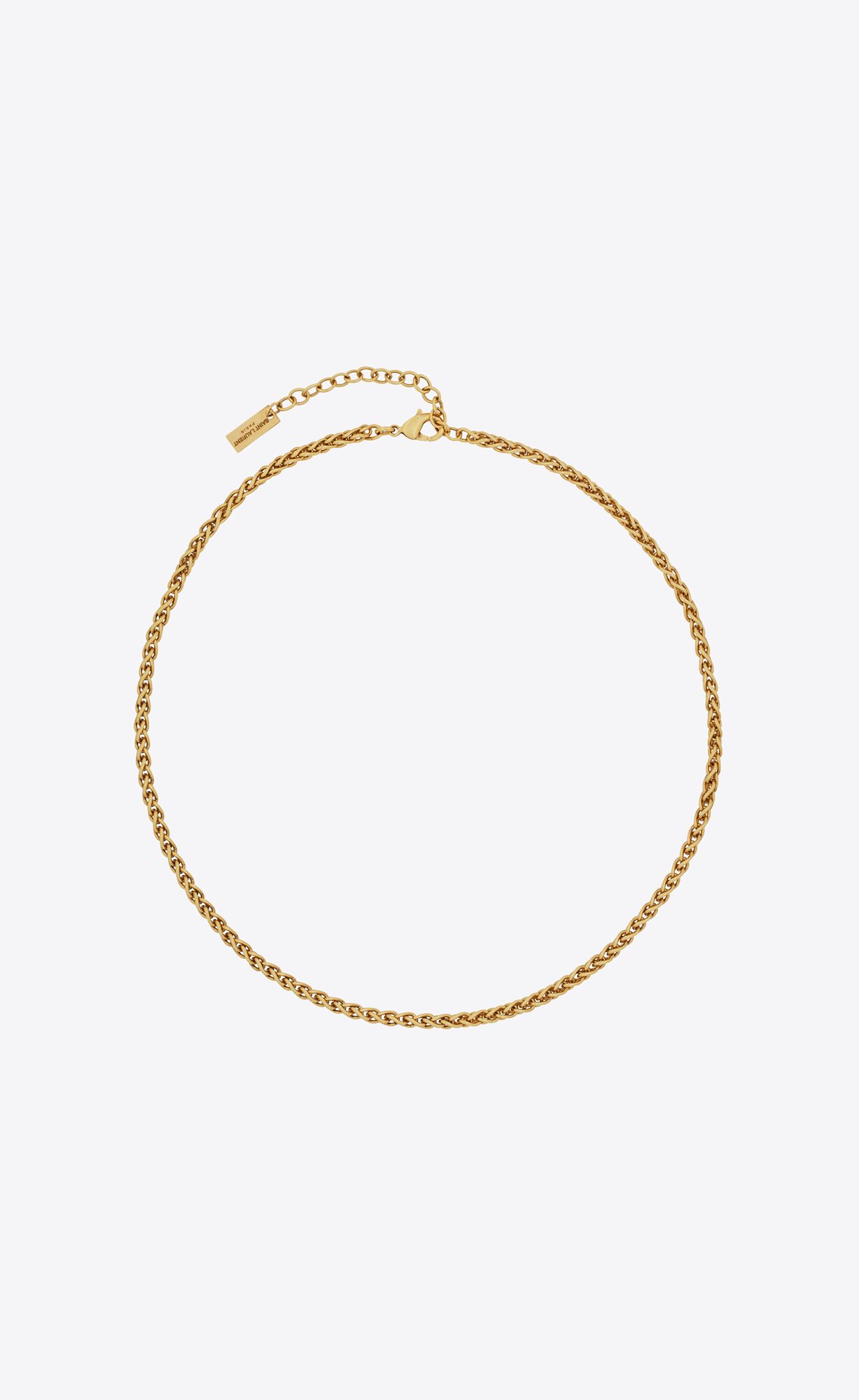 YSL Kratke Wheat Chain Necklace In Metal Zlate | 73086-EPXD