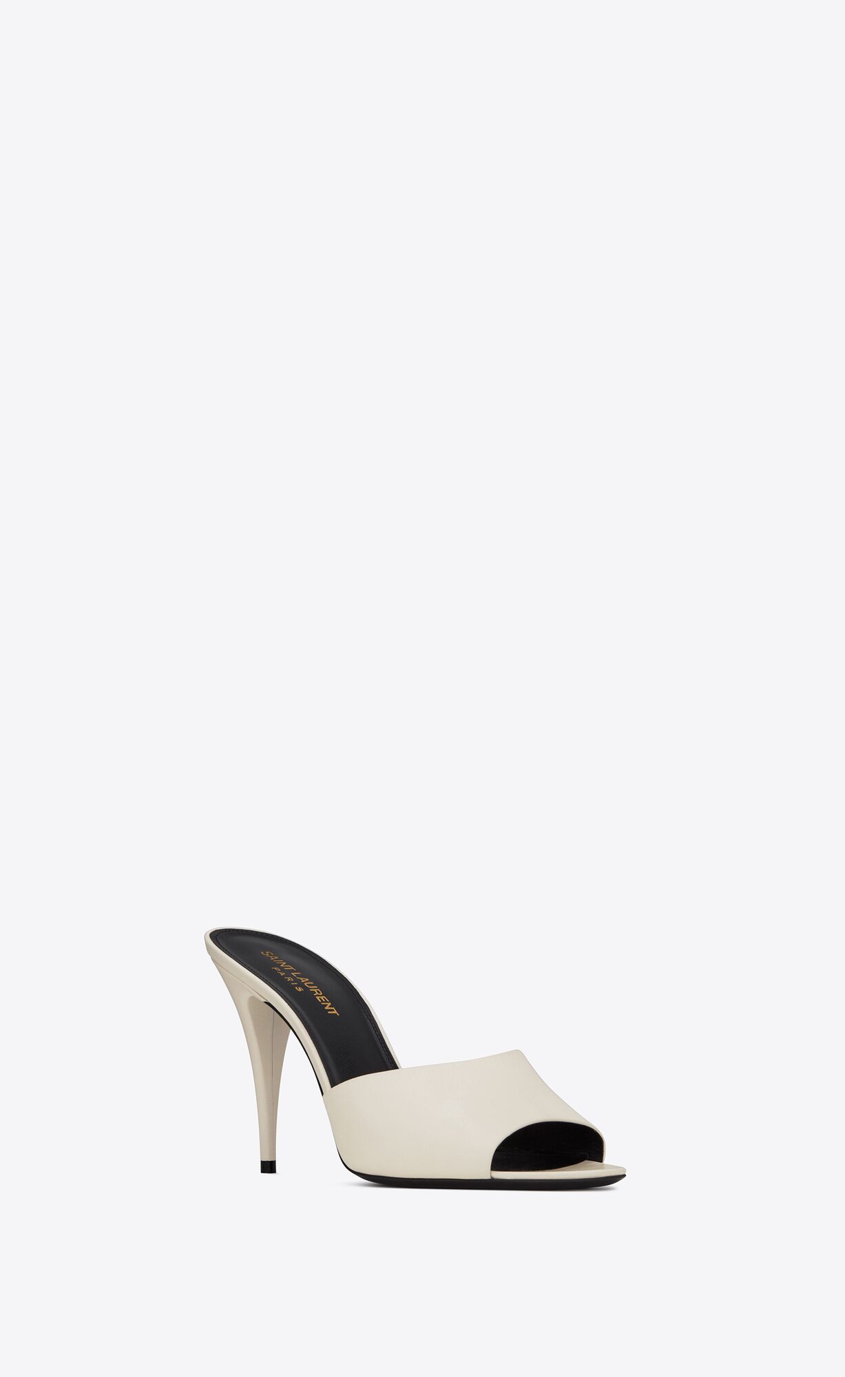 YSL La 16 Mules In Smooth Kozene Pearl | 38901-BODL