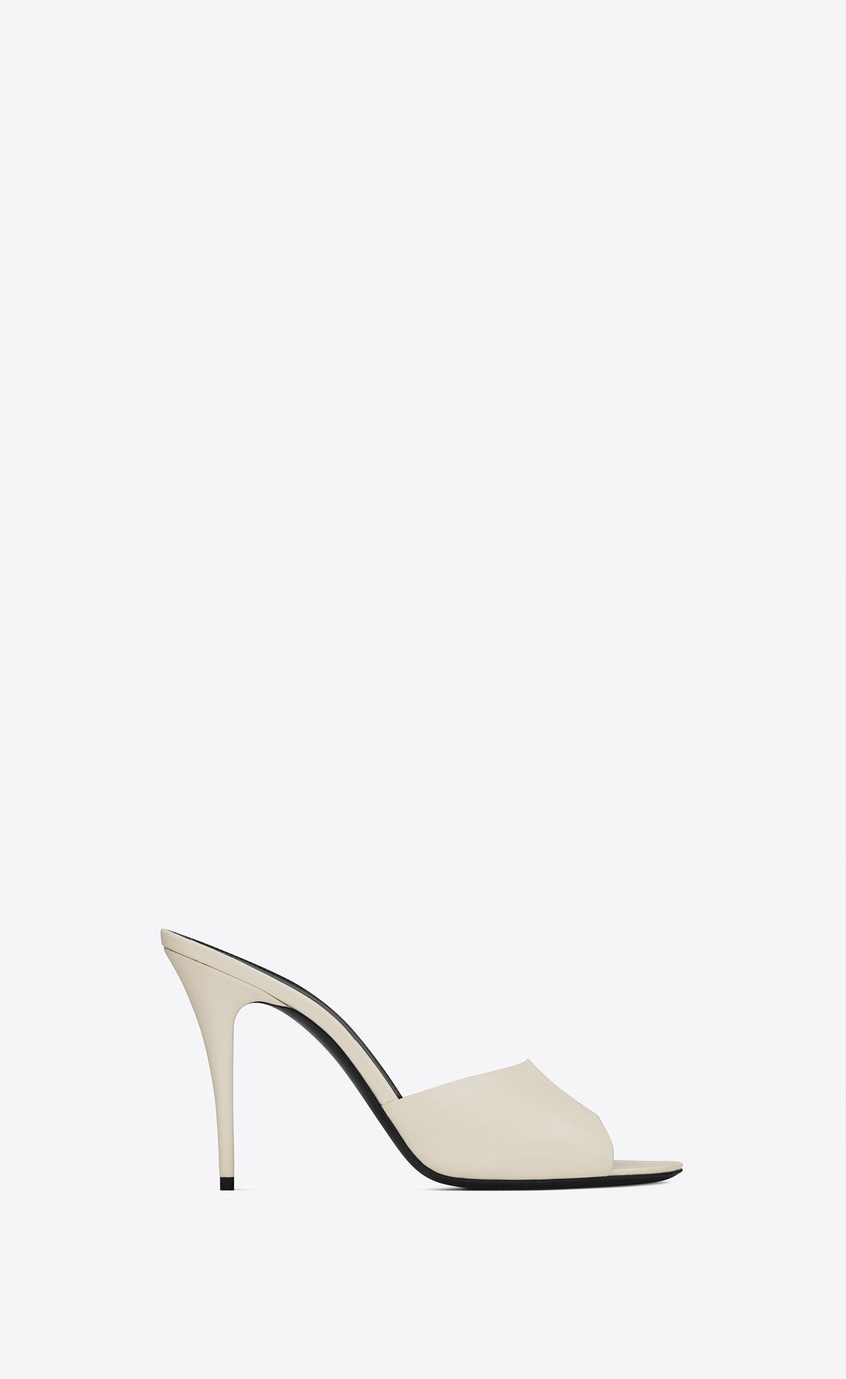 YSL La 16 Mules In Smooth Kozene Pearl | 38901-BODL