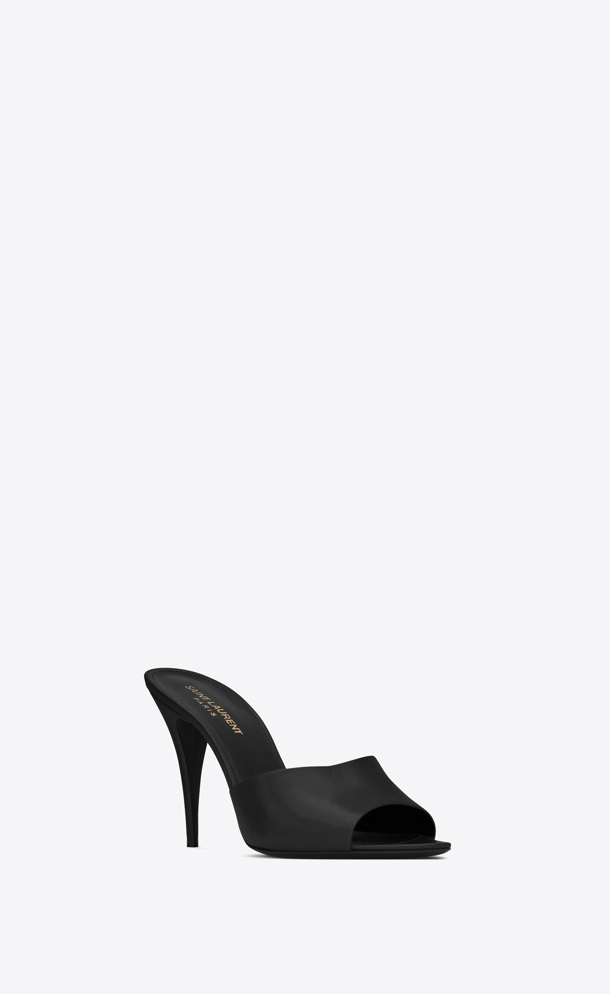 YSL La 16 Mules In Smooth Kozene Čierne | 34170-WIDG