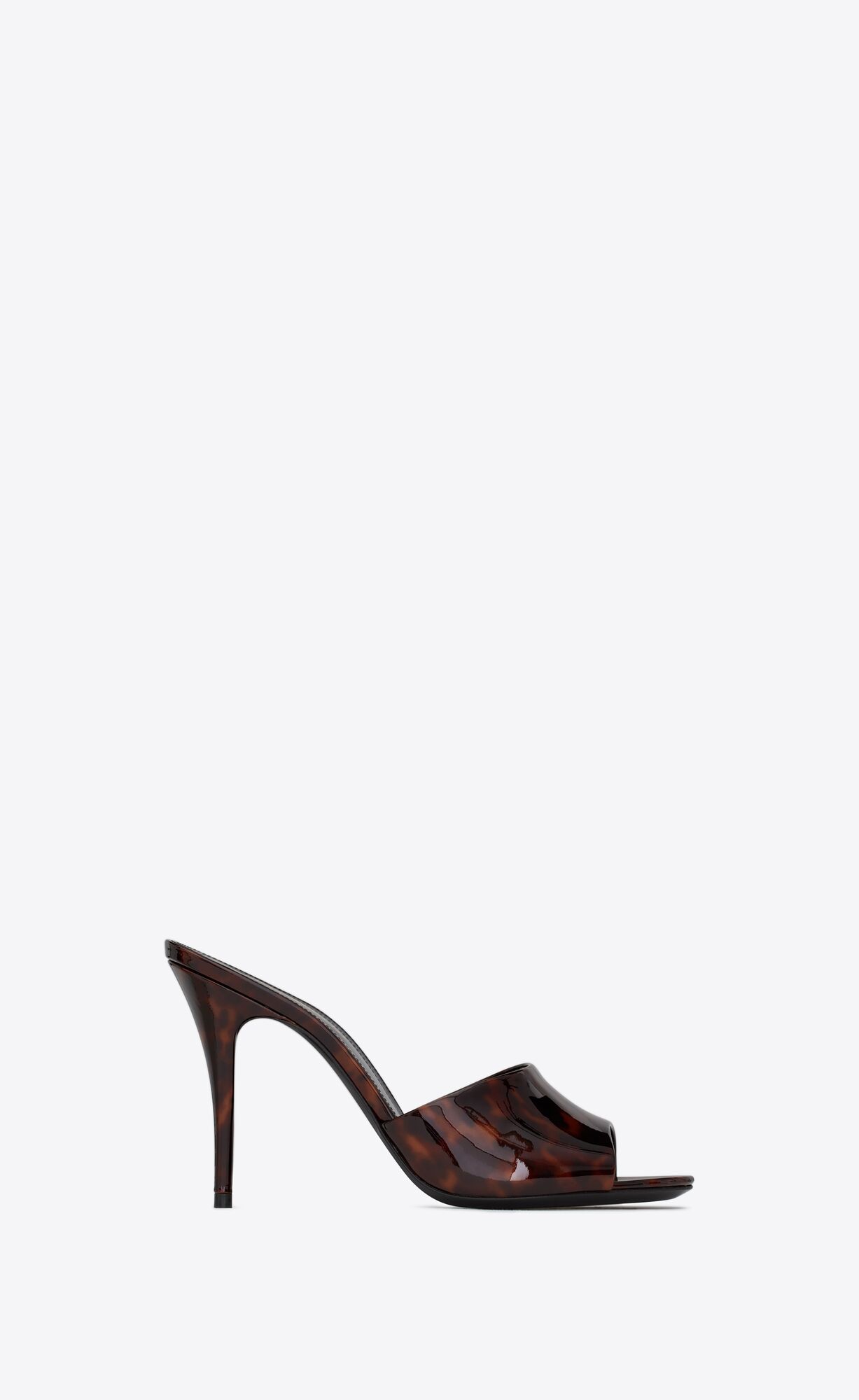 YSL La 16 Mules In Tortoiseshell Lakovane Kozene Naturel | 48362-JSIE