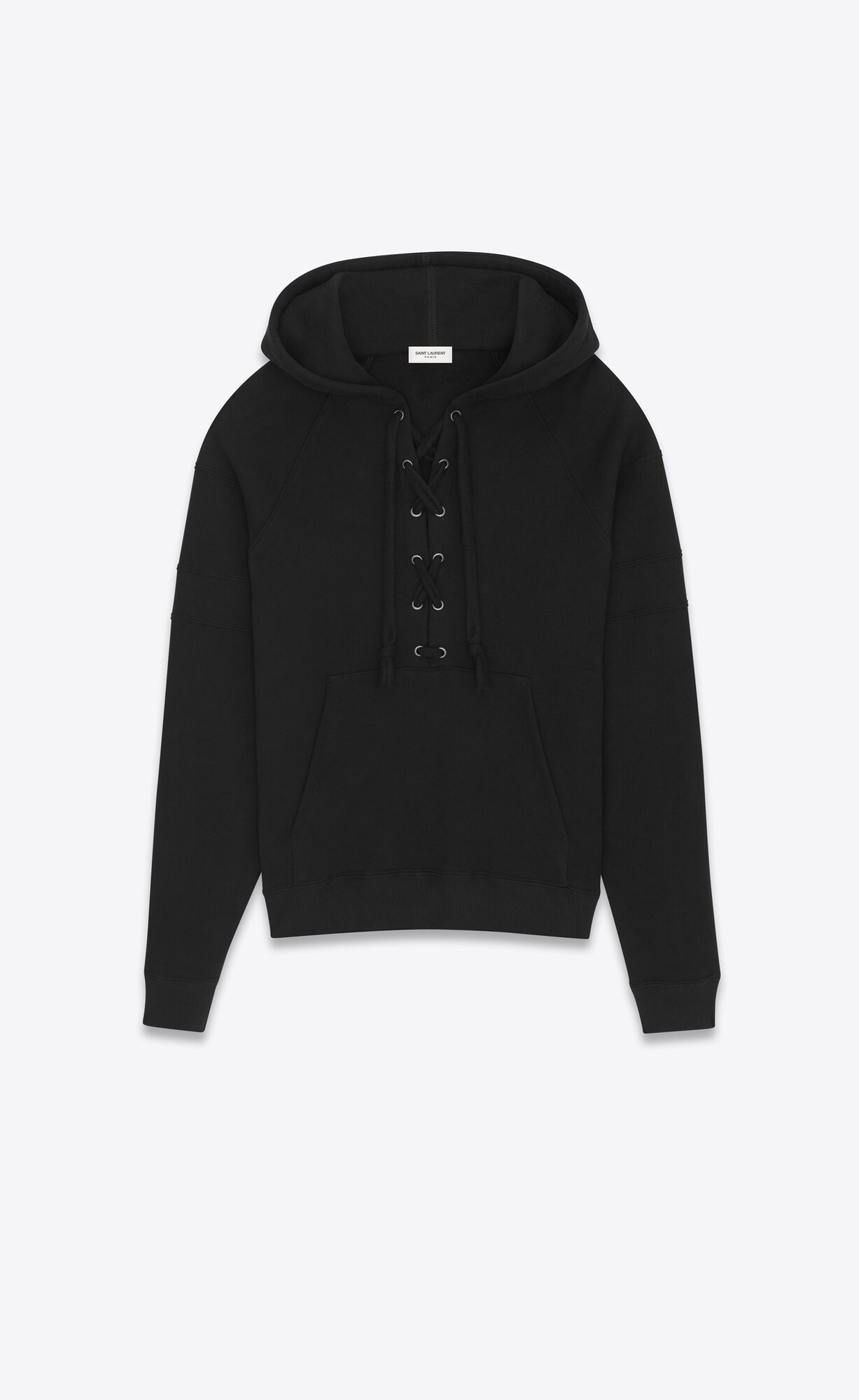 YSL Laced Raglan Hoodie Čierne | 83027-DFGU