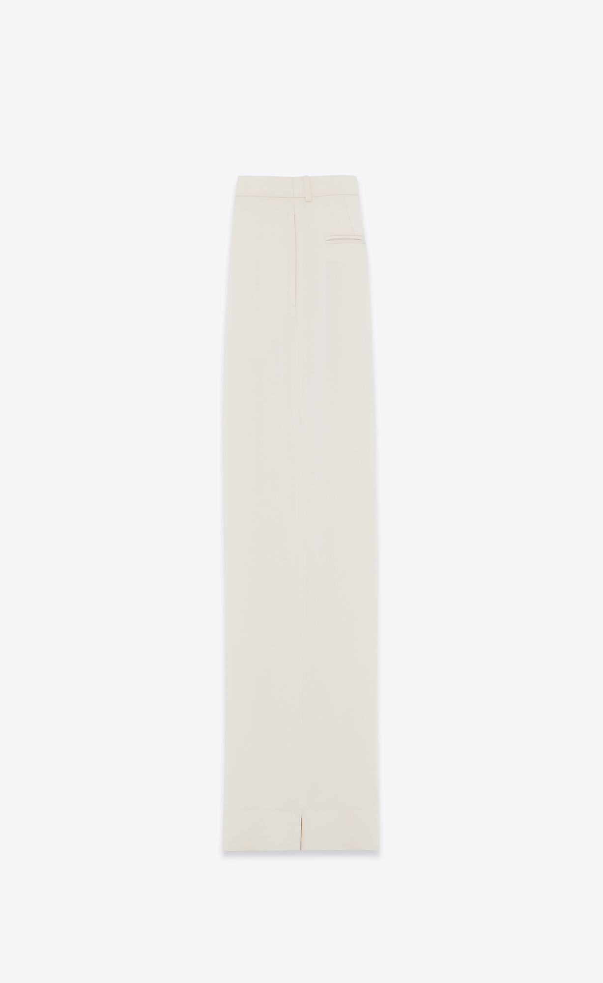 YSL Large Pants In Crepe Satin Craie | 59841-ESGI