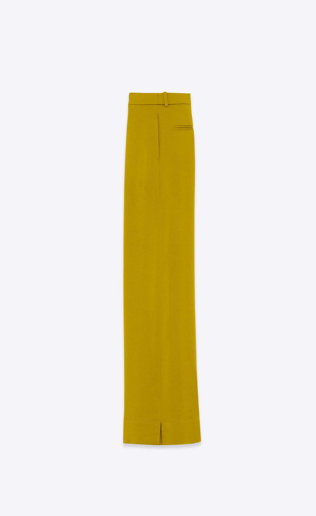 YSL Large Pants In Crepe Satin Vert Mousse | 26759-YTQX