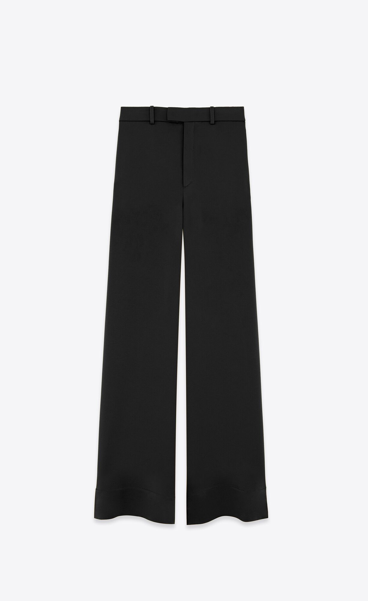 YSL Large Pants In Crepe Satin Čierne | 74692-GSEW