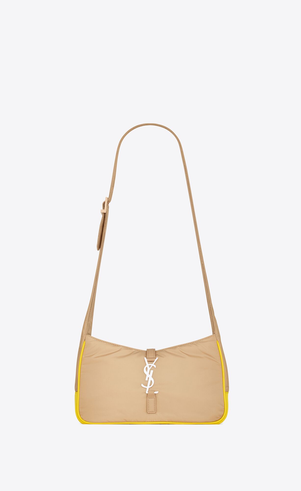 YSL Le 5 À 7 Crossbody Bag In Econyl® Regenerated Nylon Béžové Žlté | 18754-LISQ